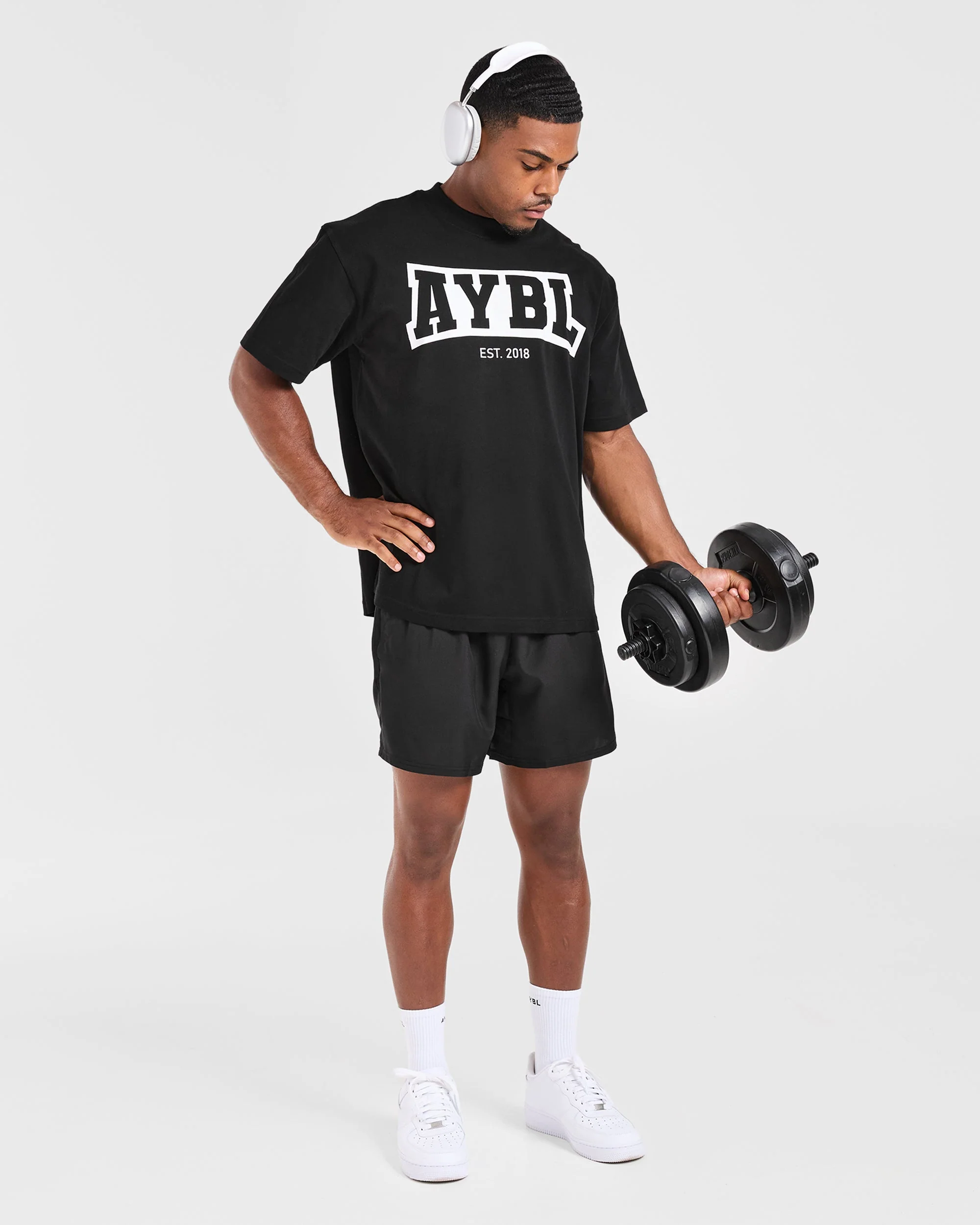Academy Oversized T Shirt - Zwart - Image 8
