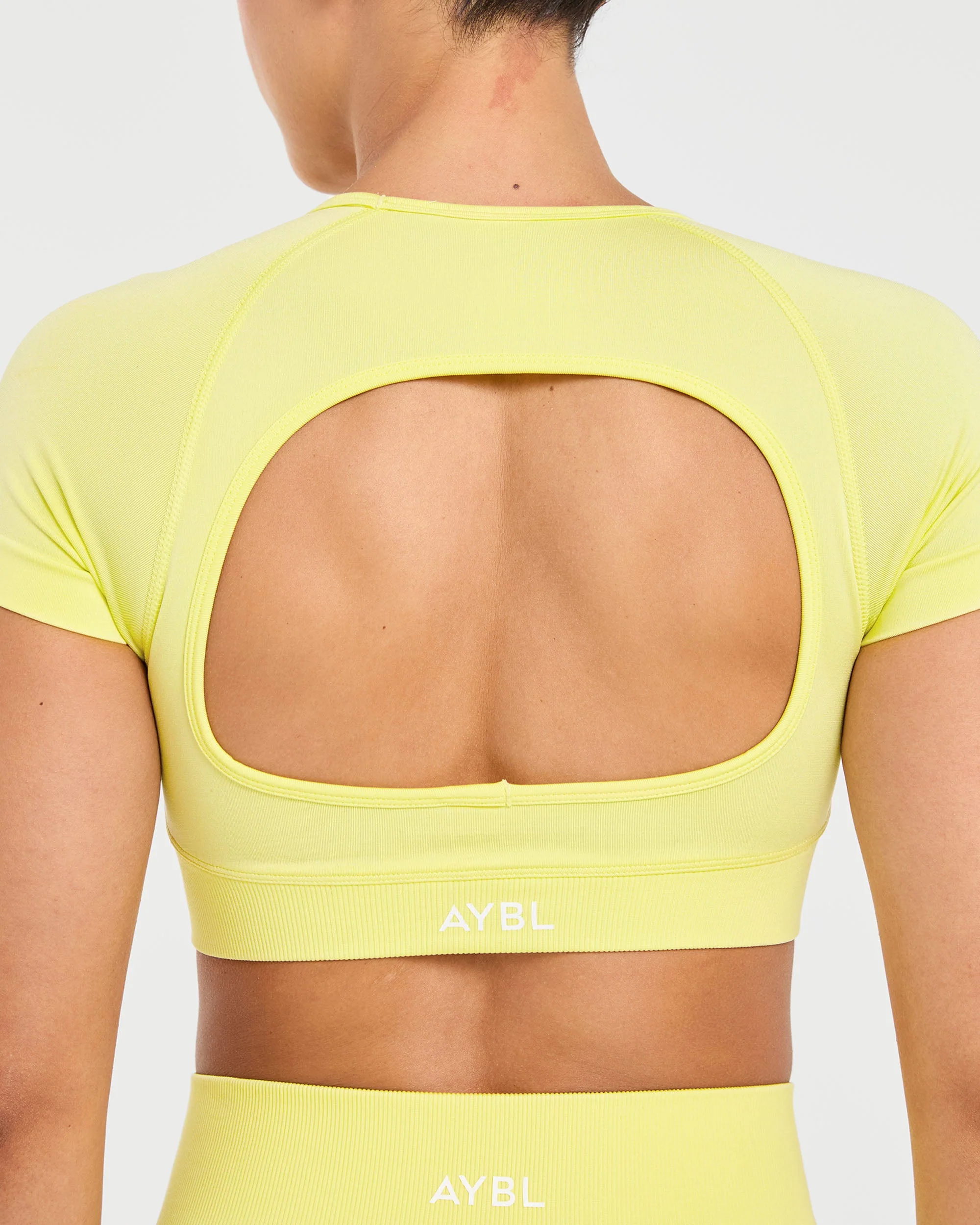Adapt Seamless Crop Top - Spring Geel - Image 5