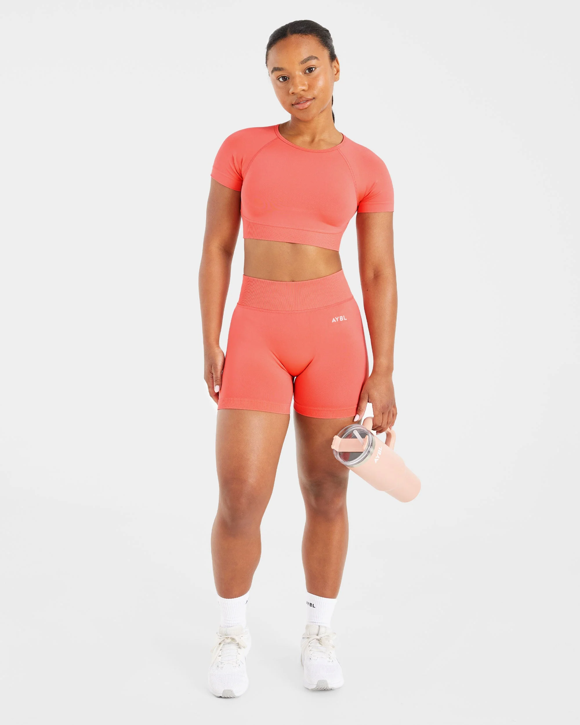 Adapt Seamless Crop Top - Summer Perzik - Image 7