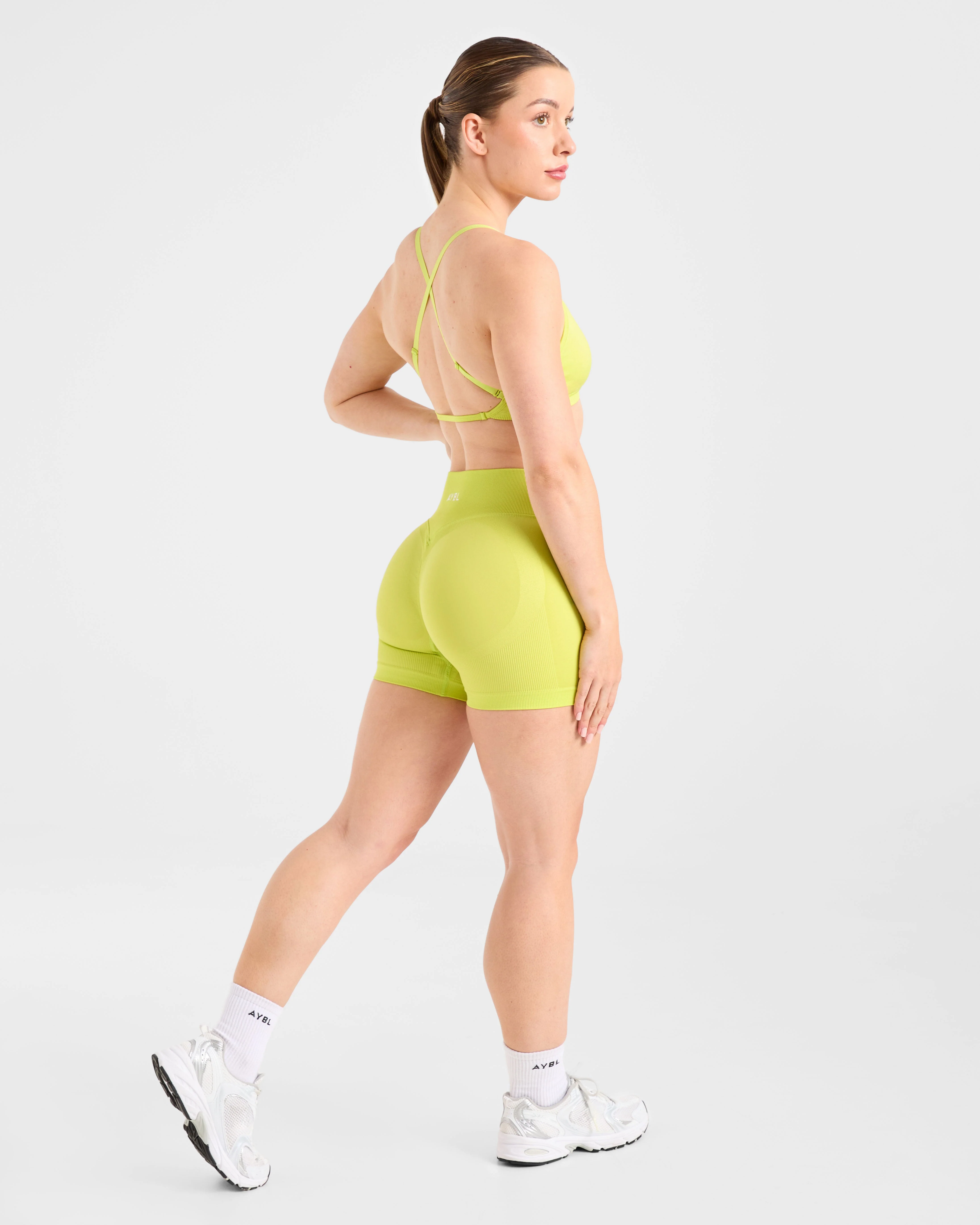 Adapt Seamless Strappy Sports Bra - Lime Groen - Image 4