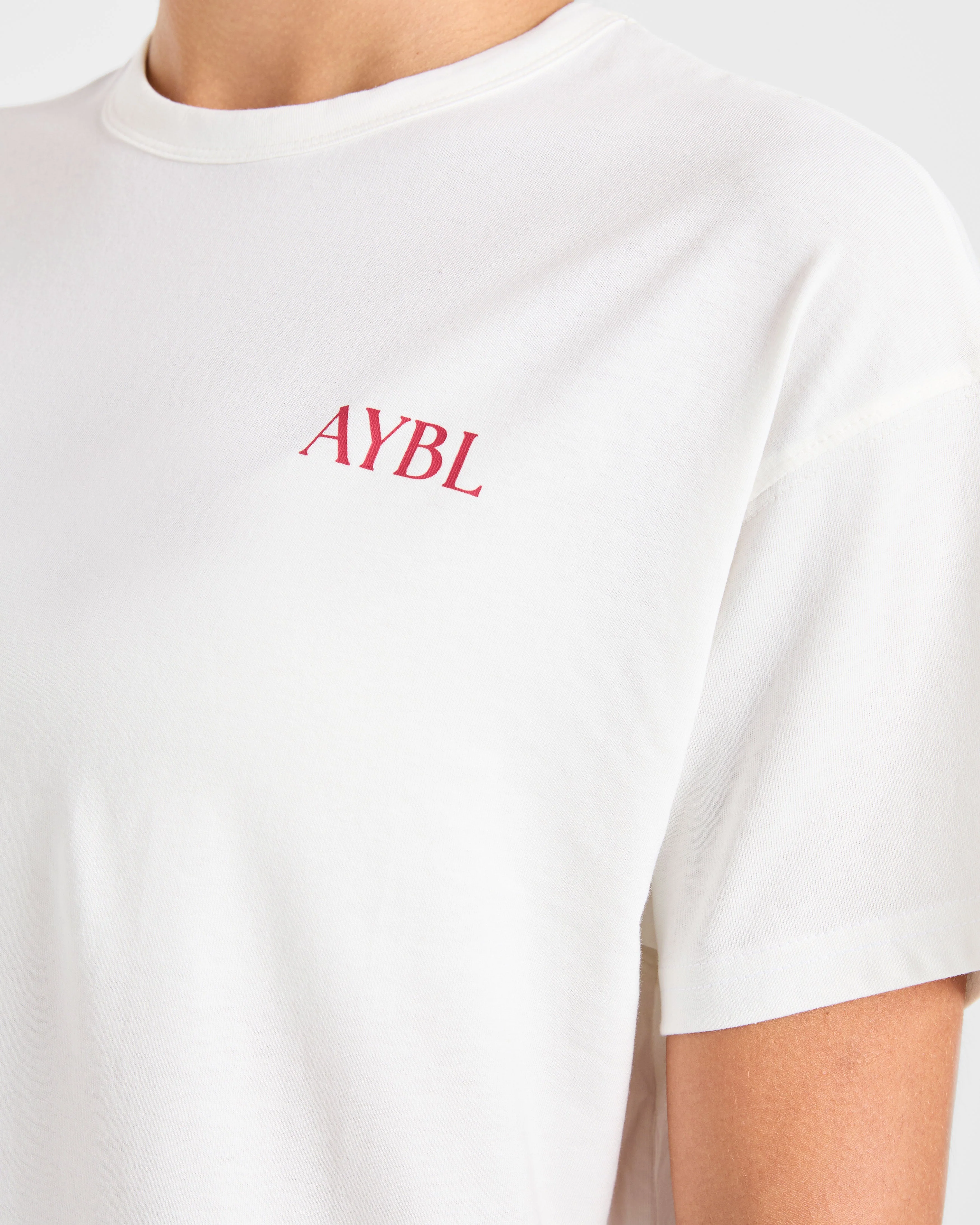 Athletics Club Oversized T Shirt - Off Wit - Image 5