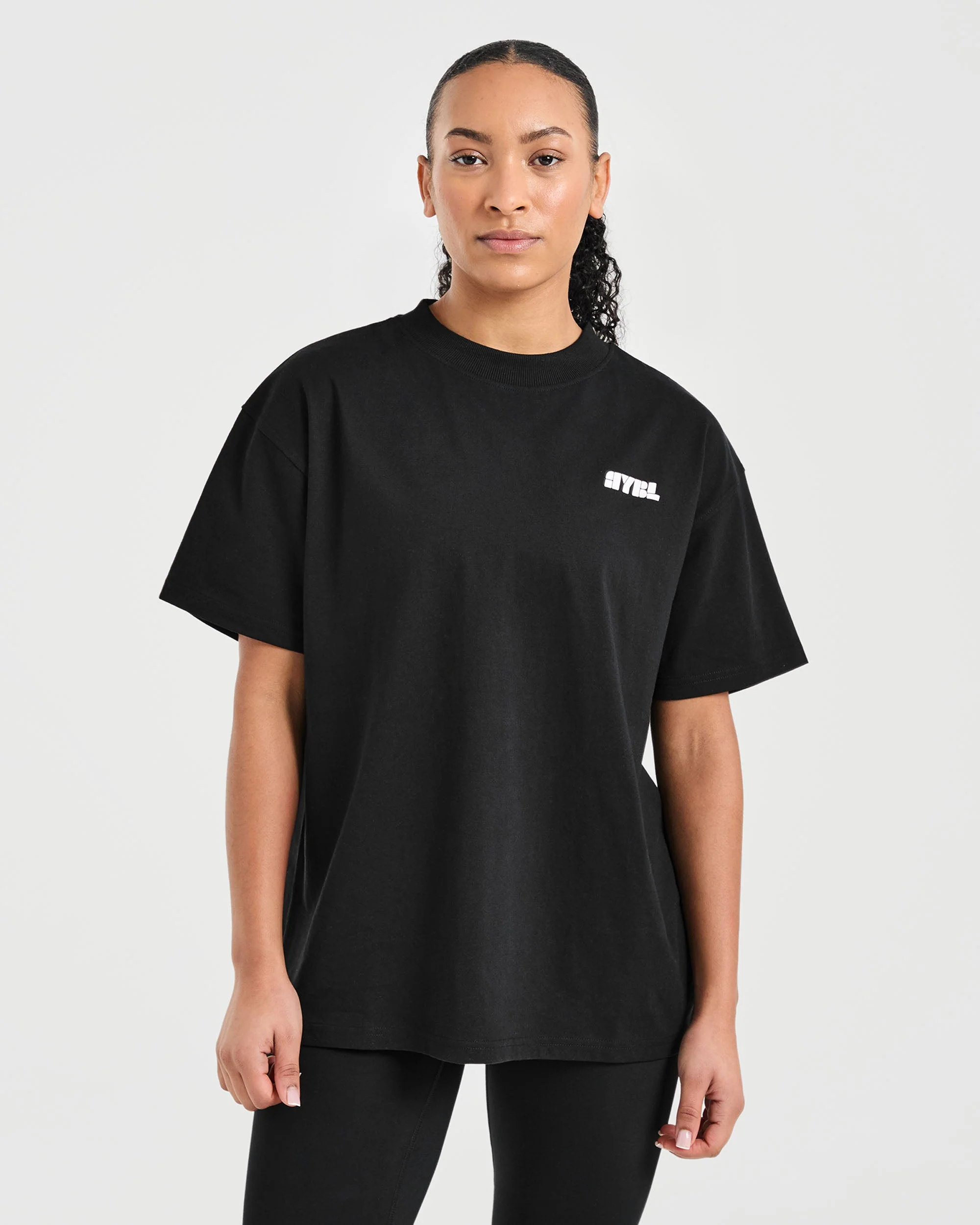 Athletics Retro Oversized T Shirt - Zwart - Image 2