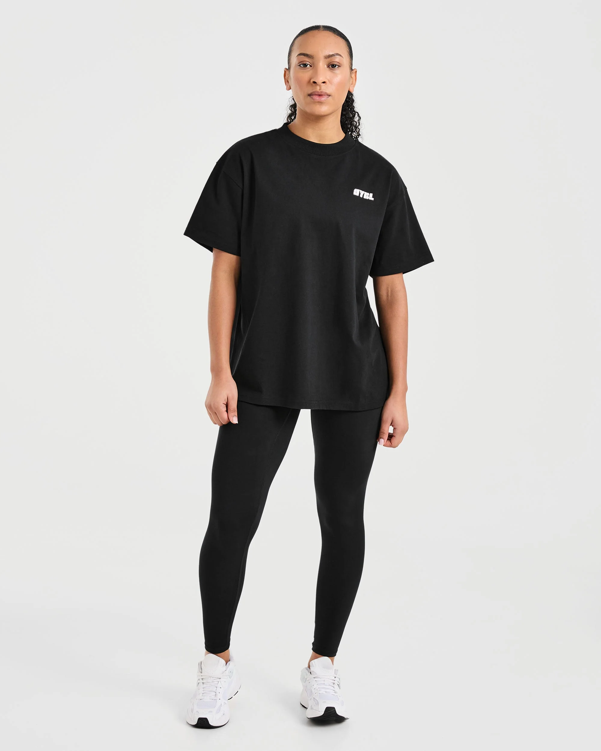 Athletics Retro Oversized T Shirt - Zwart - Image 3