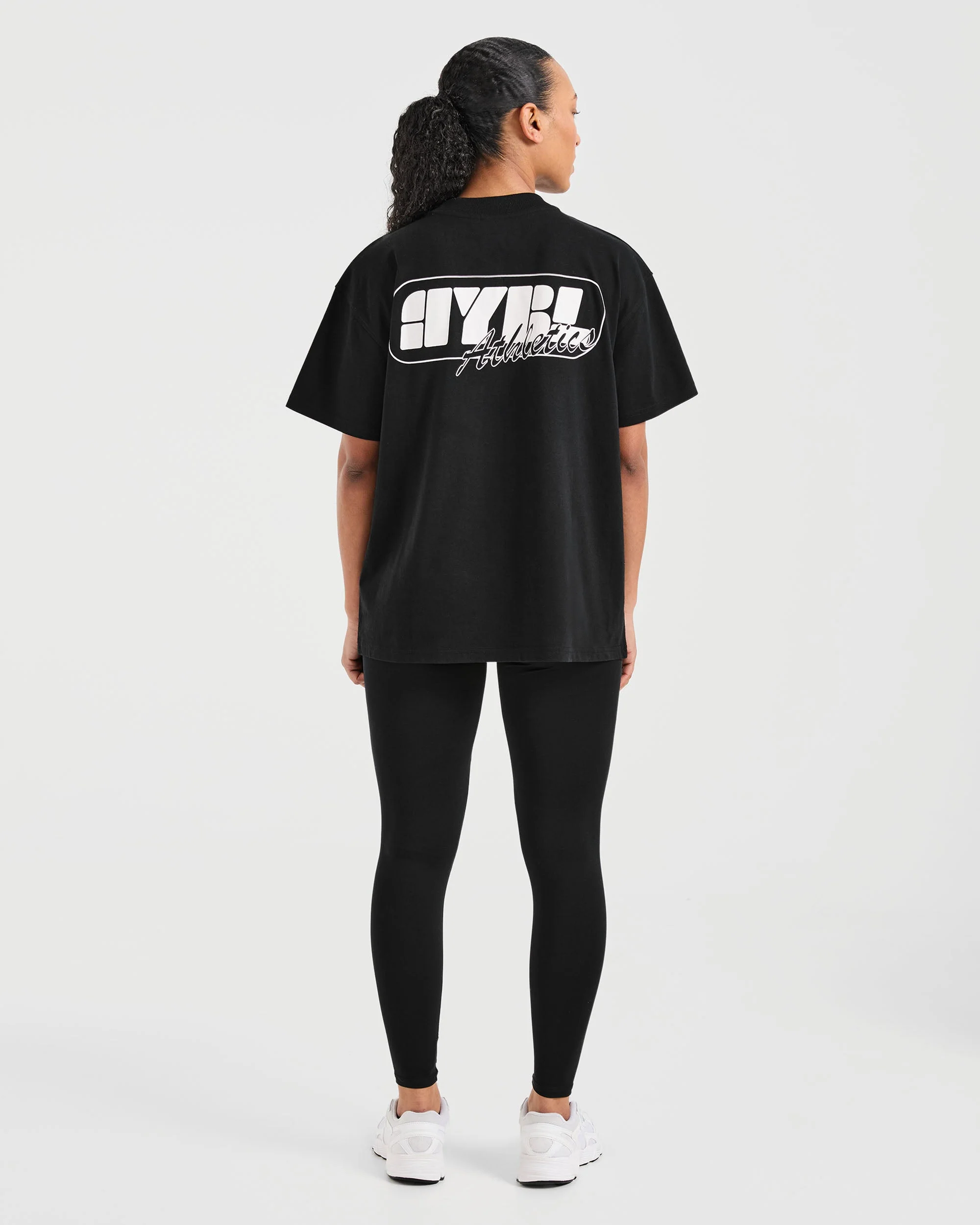 Athletics Retro Oversized T Shirt - Zwart - Image 4