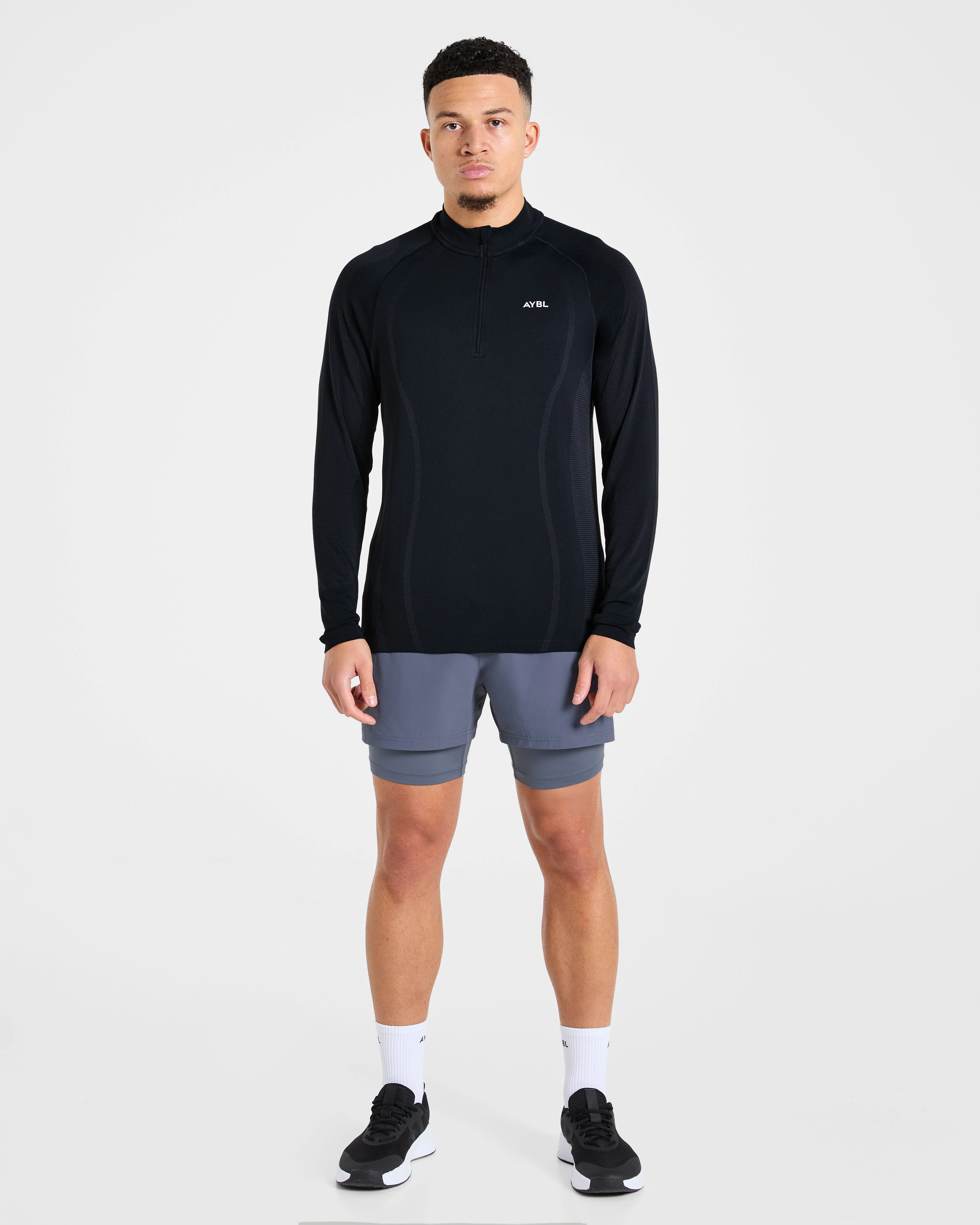 Attain Seamless 1/2 Zip Pullover - Zwart - Image 3