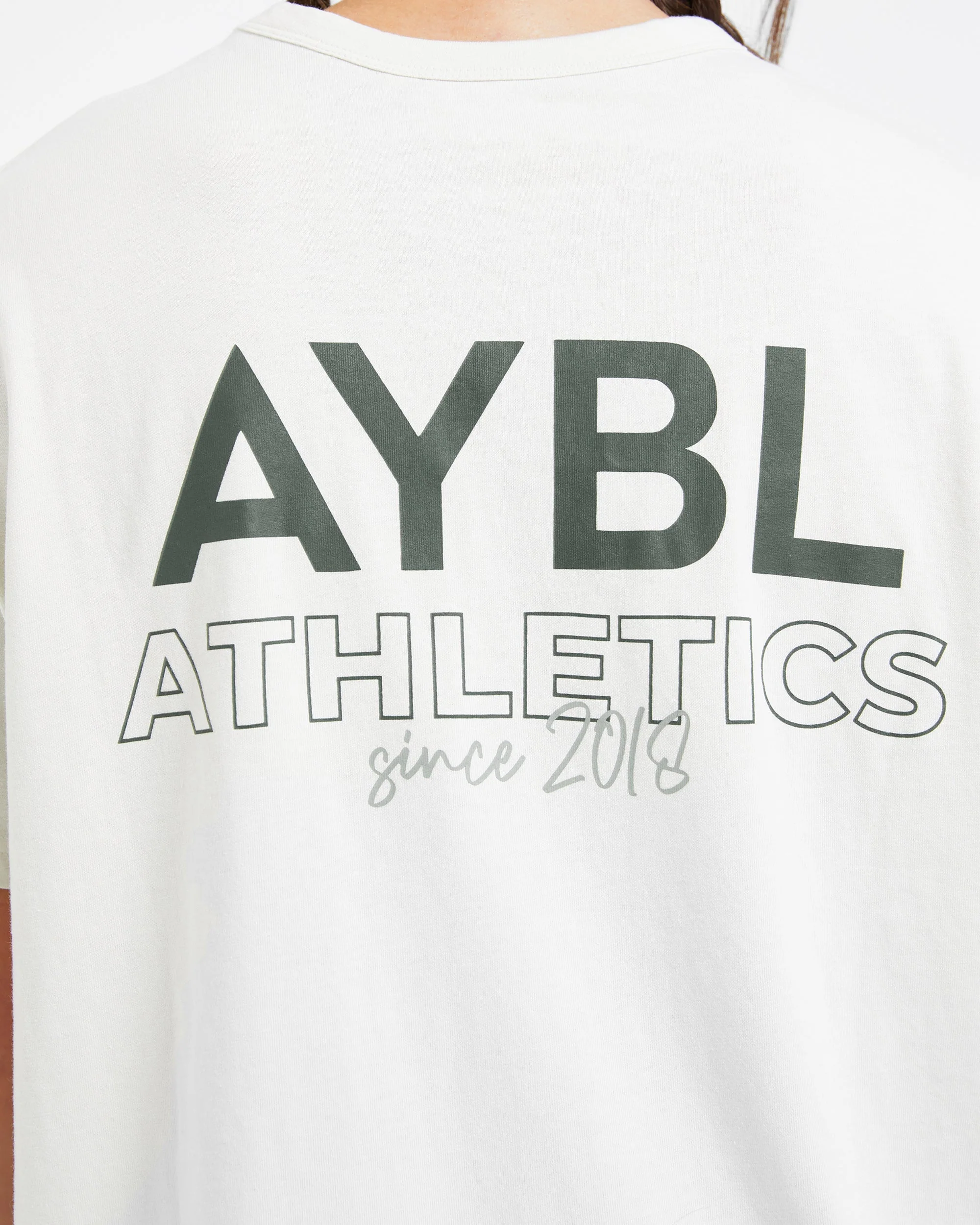 AYBL Athletics Oversized T Shirt - Off Wit/Groen - Image 6