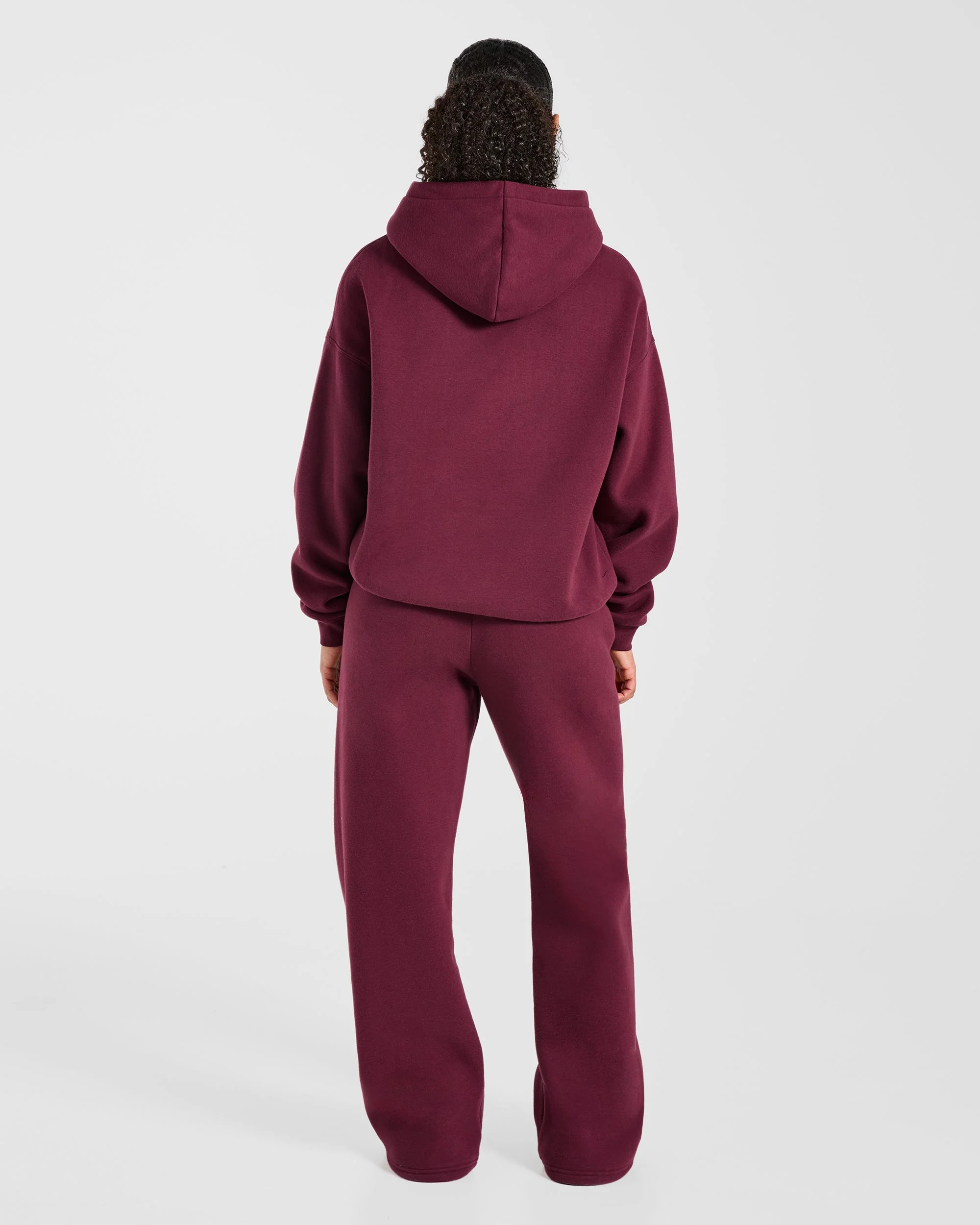 AYBL Club Oversized Hoodie - Burgundy/Roze - Image 4