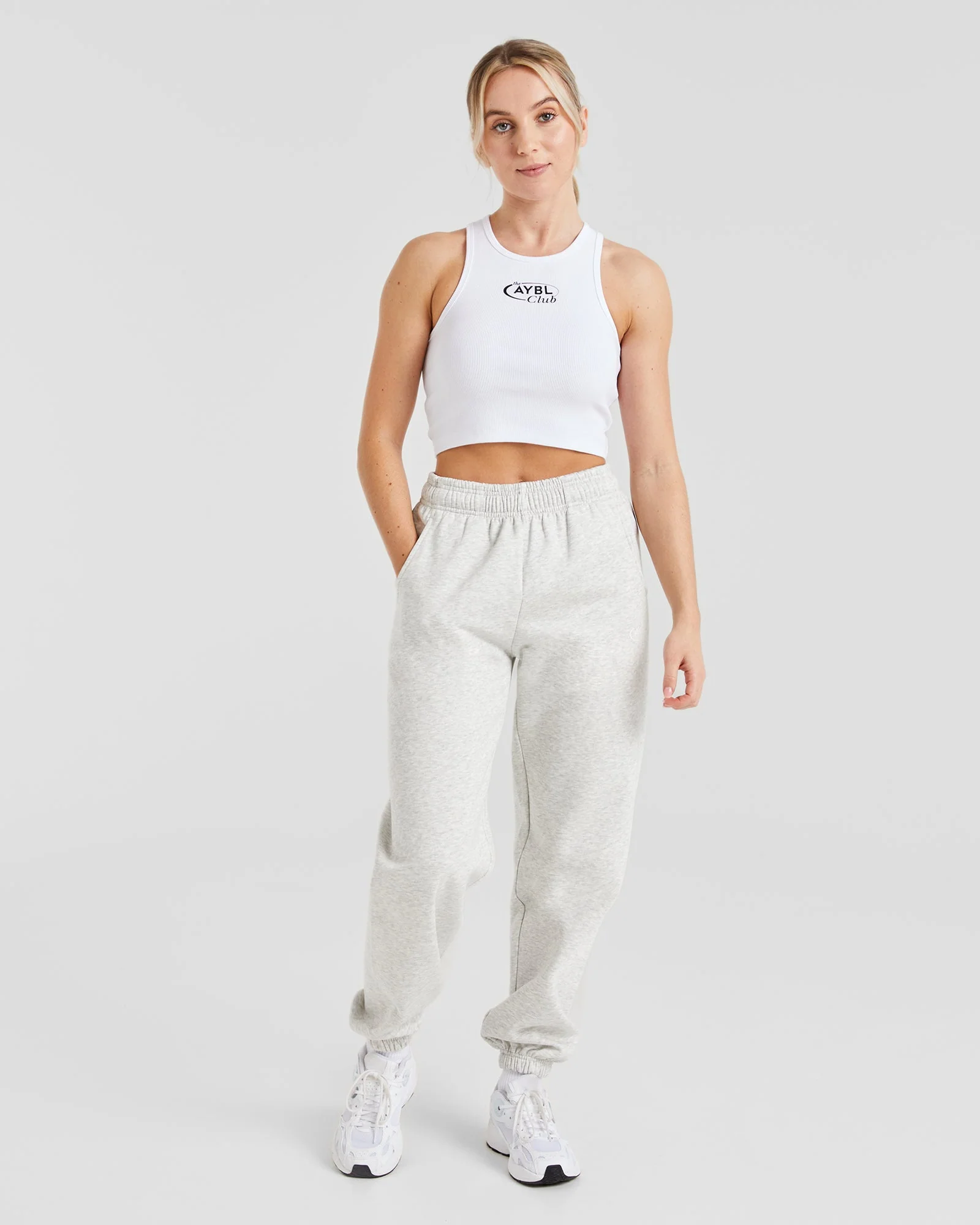 AYBL Club Oversized Joggers - Grijs Marl - Image 3