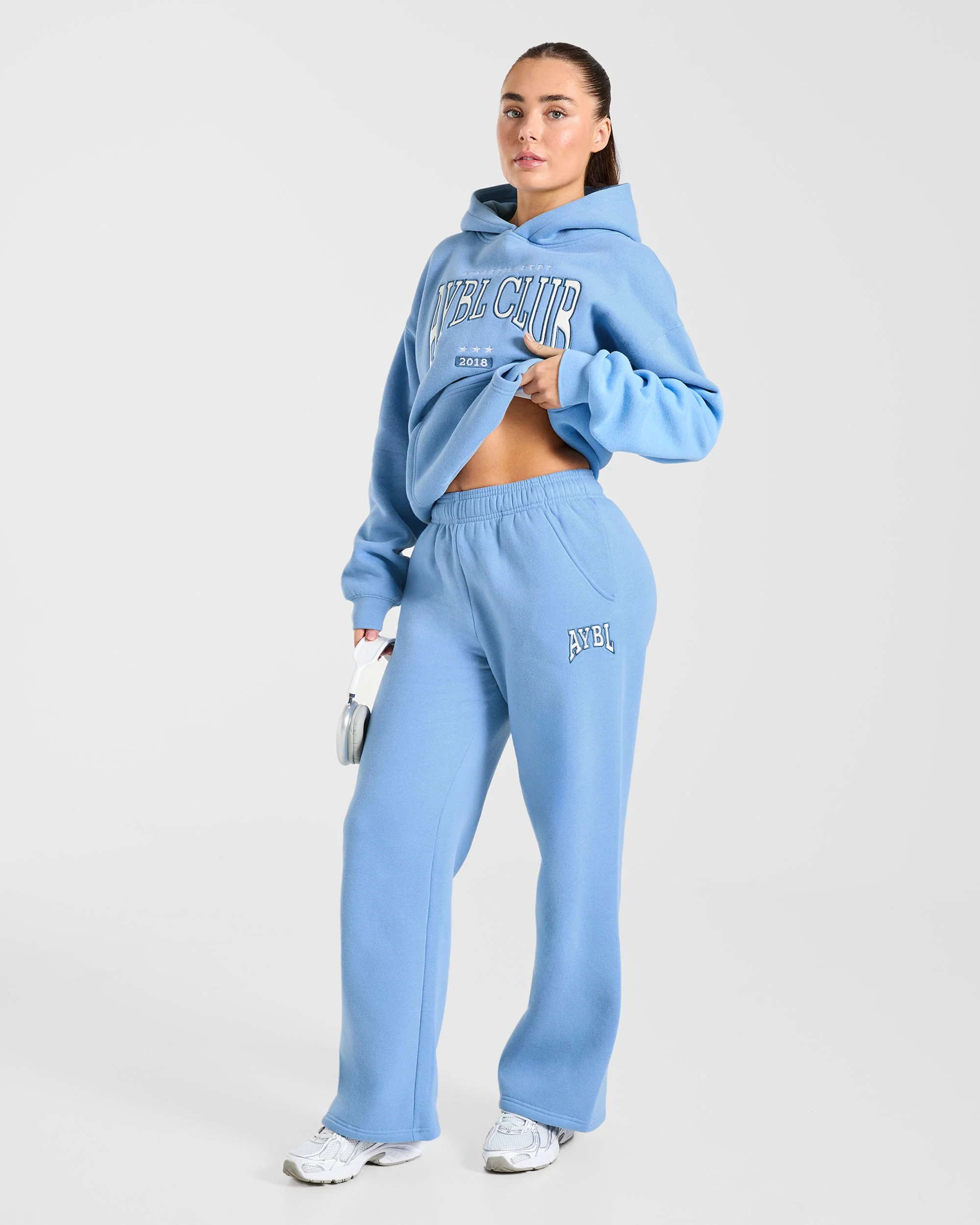 AYBL Club Oversized Straight Leg Joggers - Blauw - Image 7