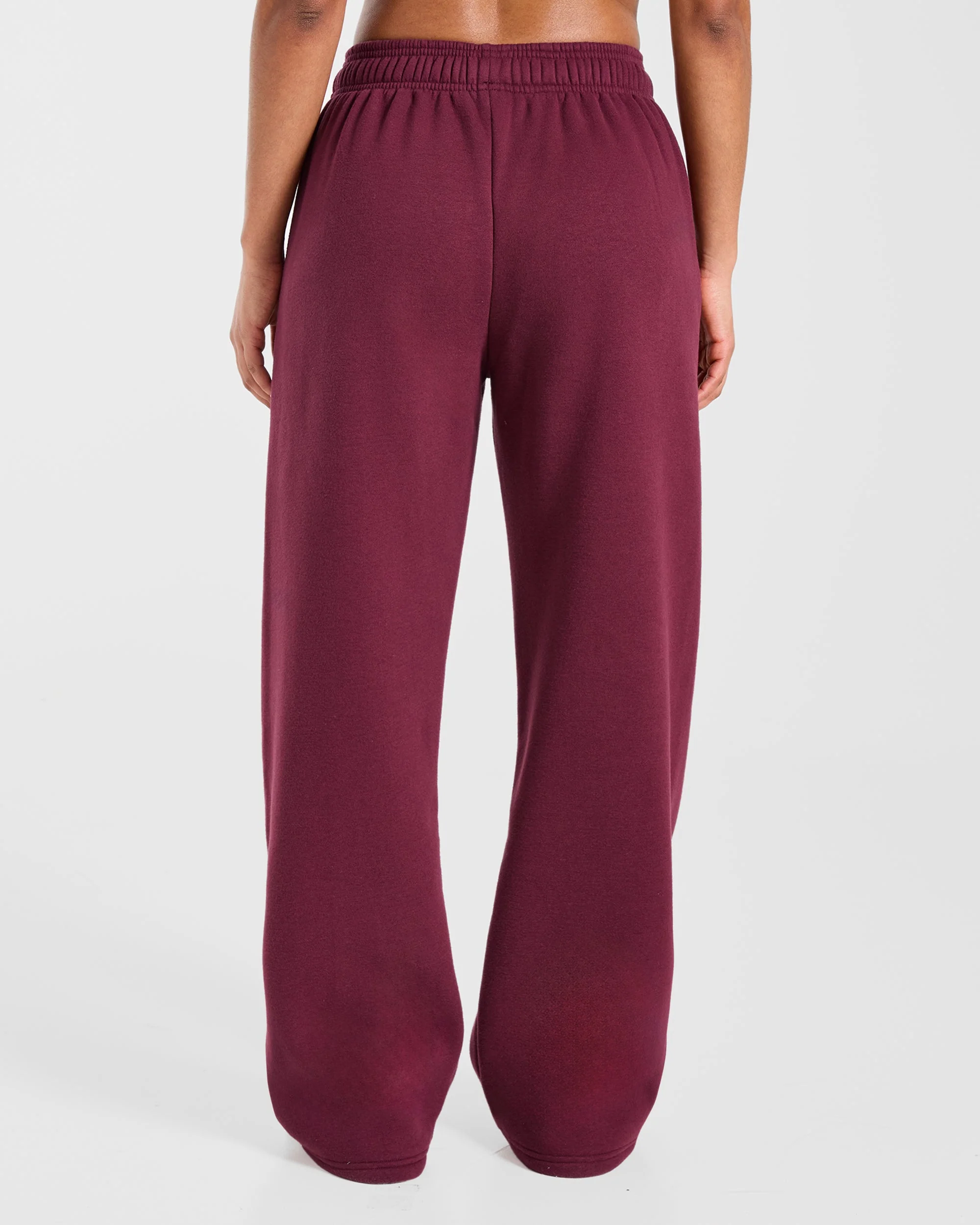 AYBL Club Oversized Straight Leg Joggers - Burgundy/Roze - Image 2