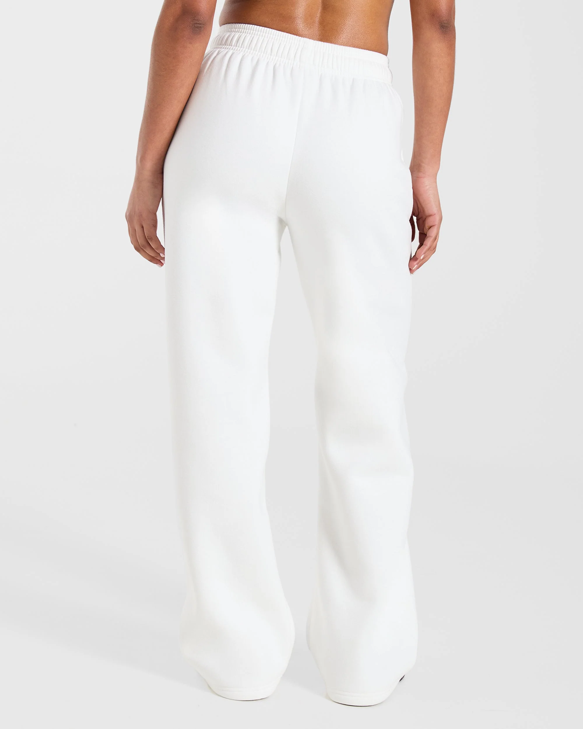 AYBL Club Oversized Straight Leg Joggers - Off Wit/Forest Groen - Image 2