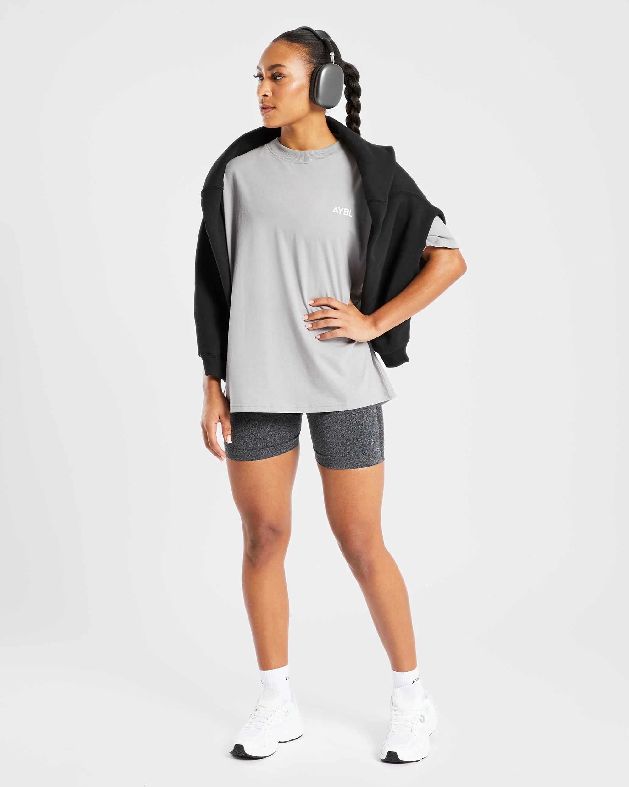 AYBL Club Oversized T Shirt - Grijs - Image 6
