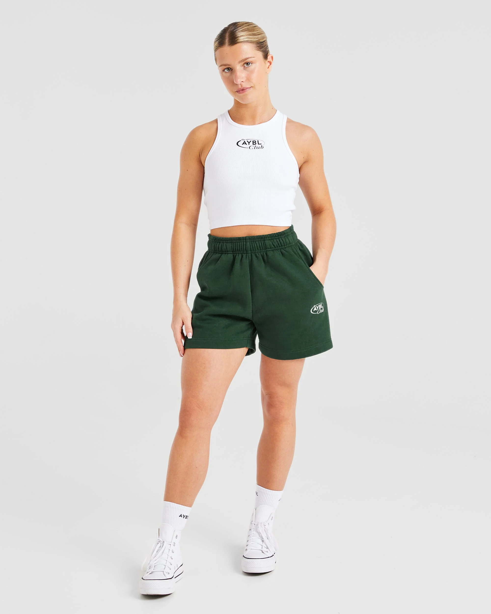 AYBL Club Shorts - Groen/Sand - Image 3