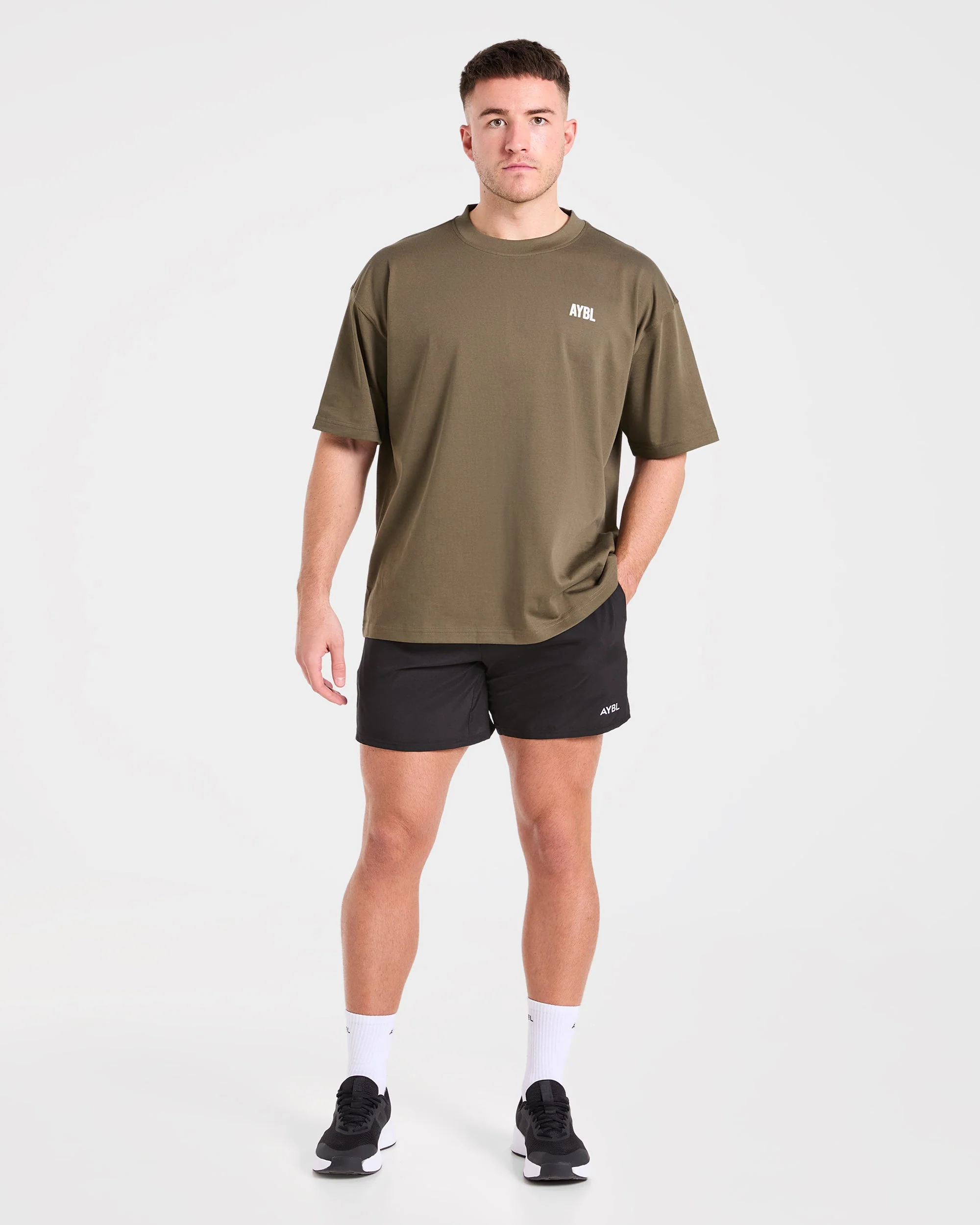 AYBL Iron Club Oversized T Shirt - Olive Groen - Image 3