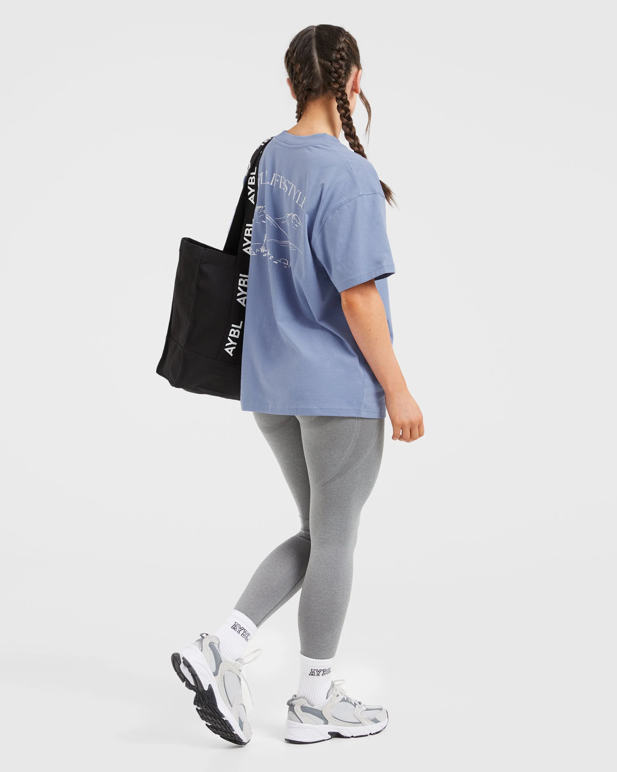 AYBL Lifestyle Oversized T Shirt - Cornflower Blauw - Image 8