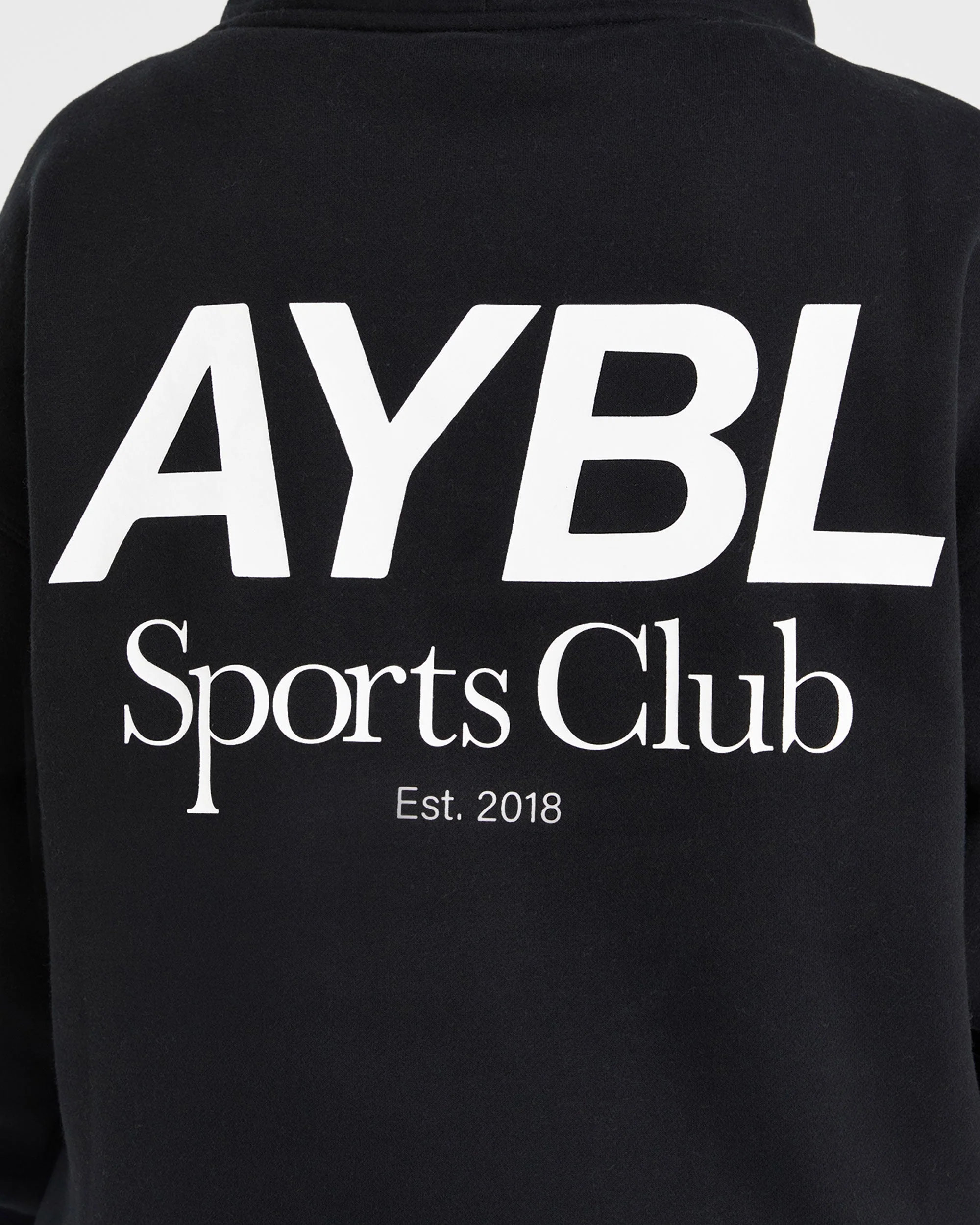 AYBL Sports Club Oversized Hoodie - Zwart/Wit - Image 6