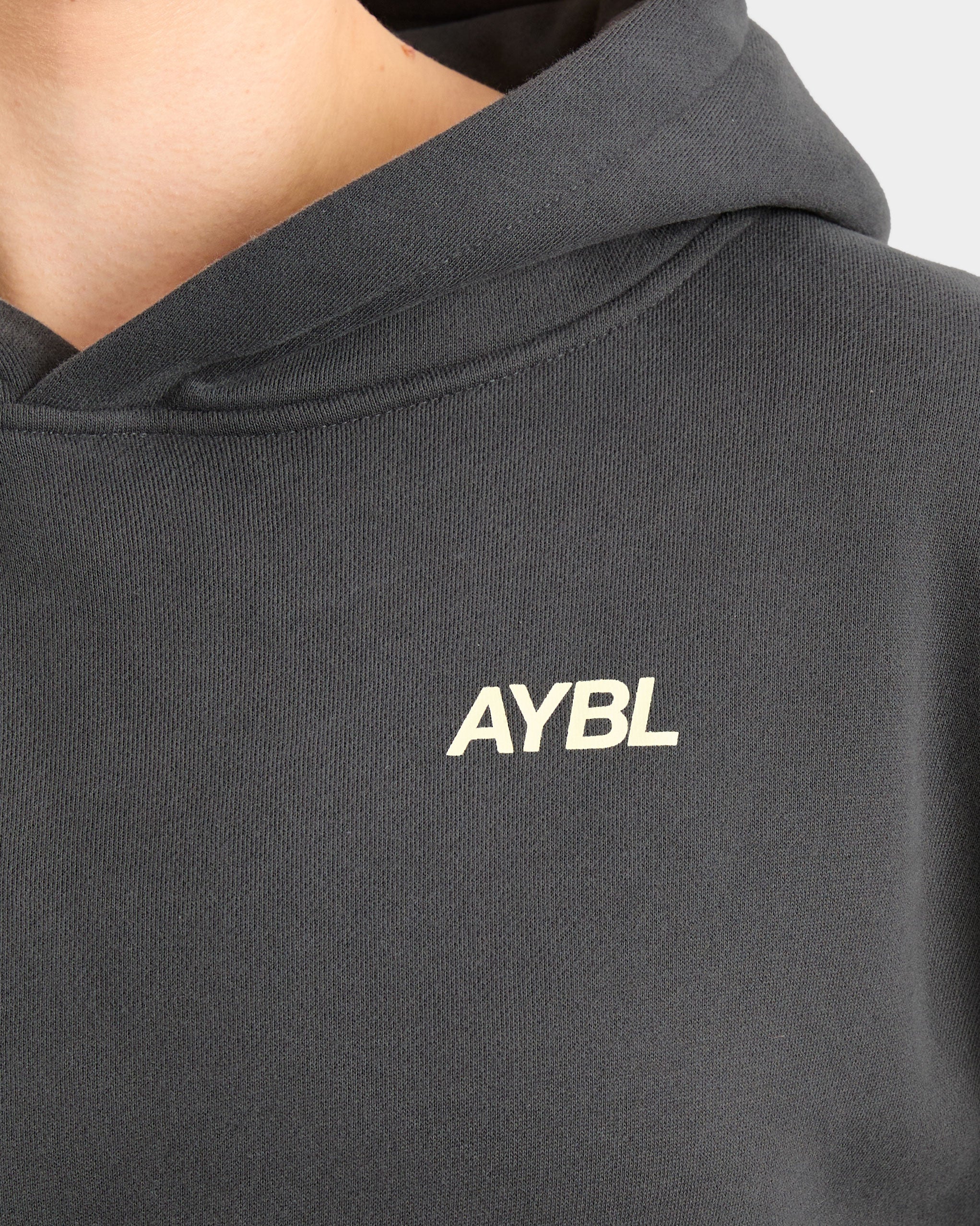 AYBL Sports Club Oversized Hoodie - Charcoal/Geel - Image 5