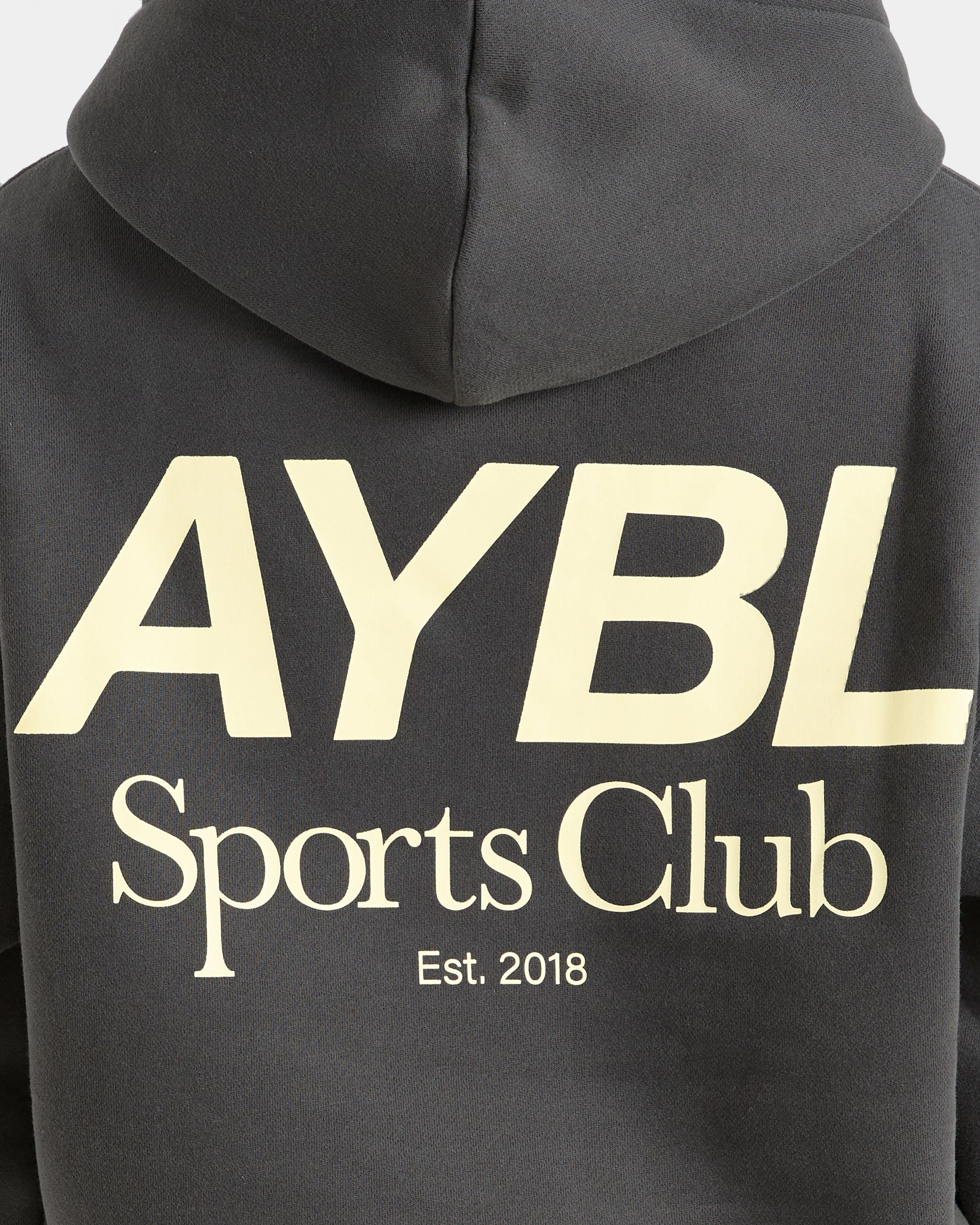 AYBL Sports Club Oversized Hoodie - Charcoal/Geel - Image 6