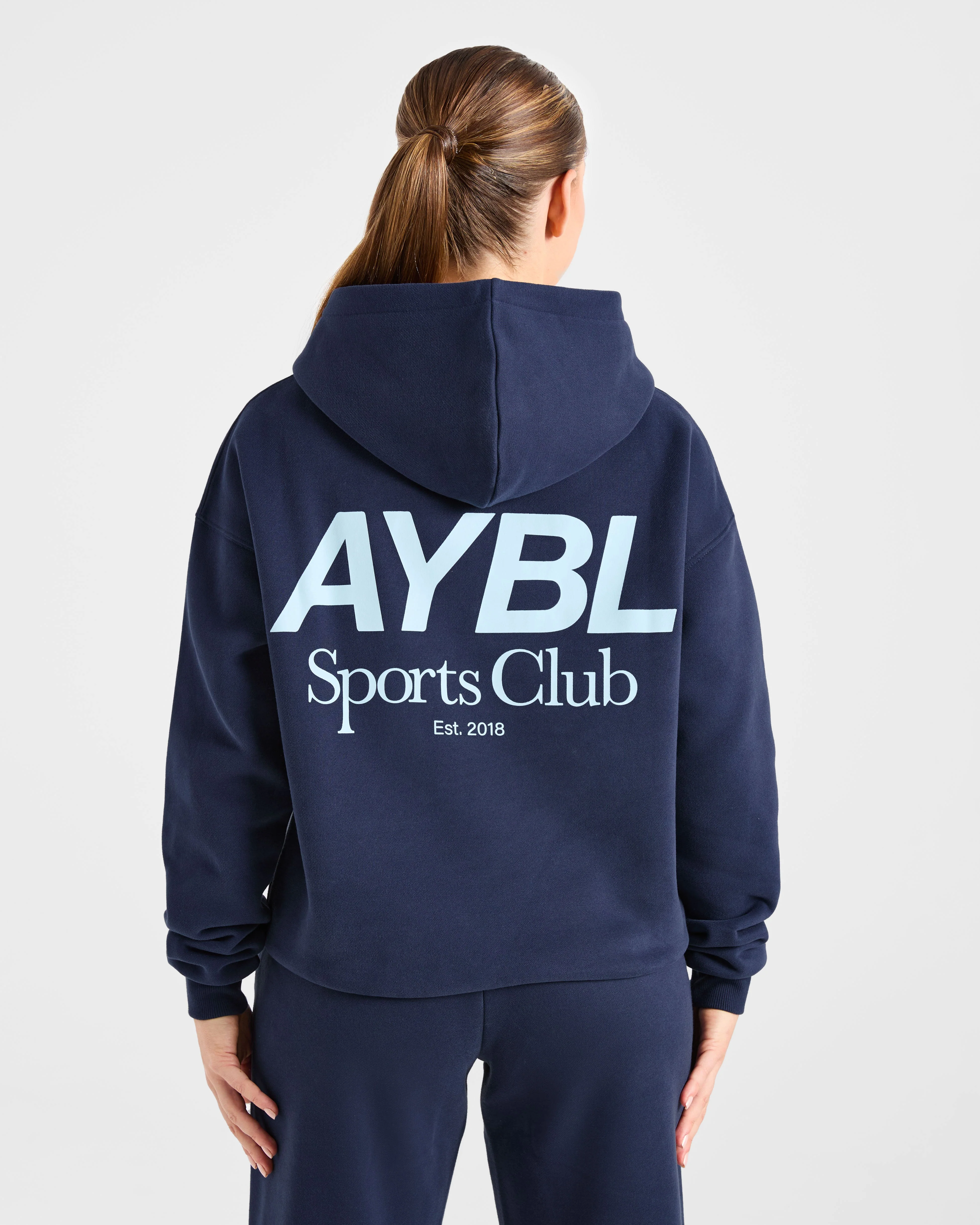 AYBL Sports Club Oversized Hoodie - Navy/Blauw