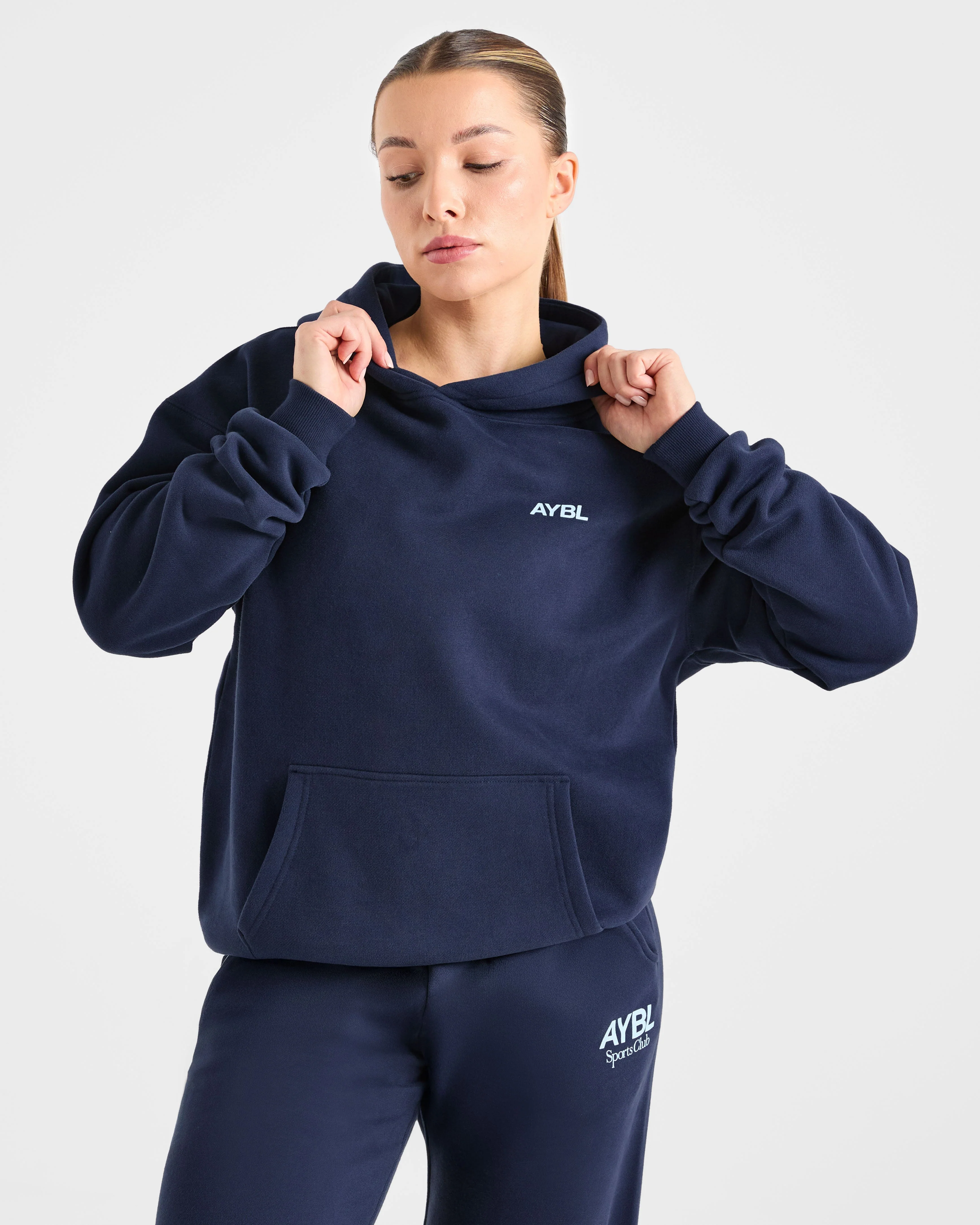 AYBL Sports Club Oversized Hoodie - Navy/Blauw - Image 7