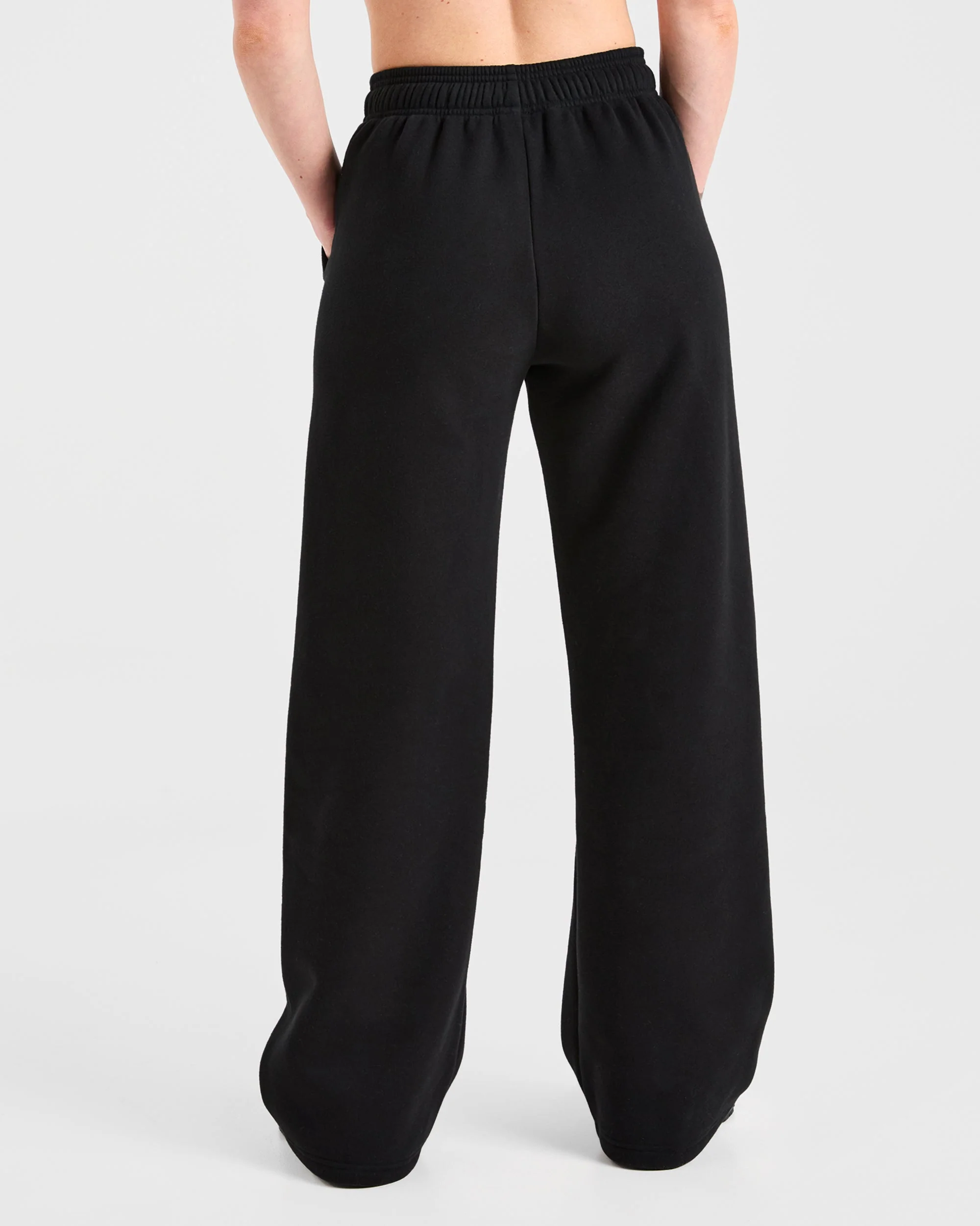 AYBL Sports Club Oversized Straight Leg Joggers -Zwart/Wit - Image 2