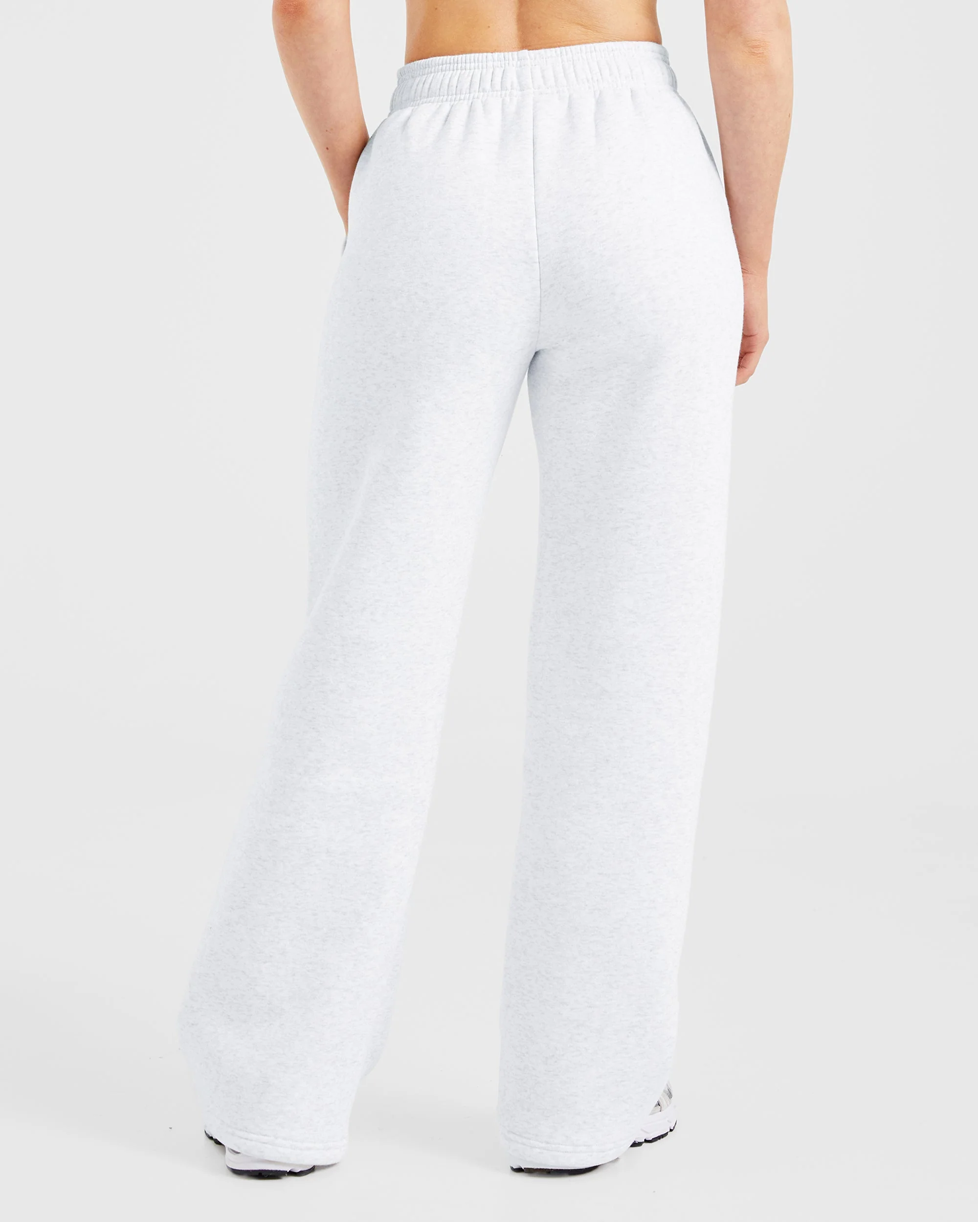 AYBL Sports Club Oversized Straight Leg Joggers - Grijs Marl/Burgundy - Image 2