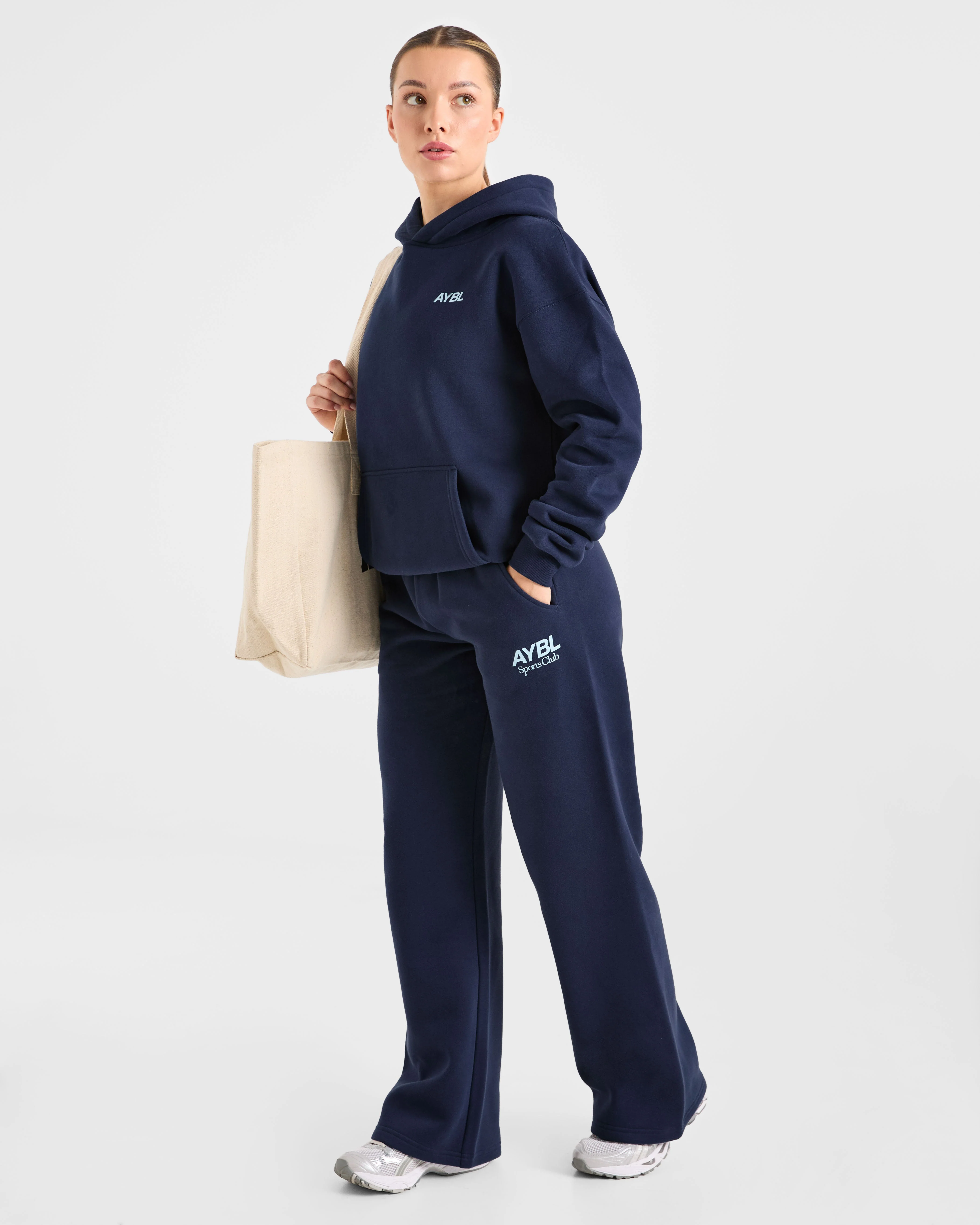 AYBL Sports Club Oversized Straight Leg Joggers - Navy/Blauw - Image 8