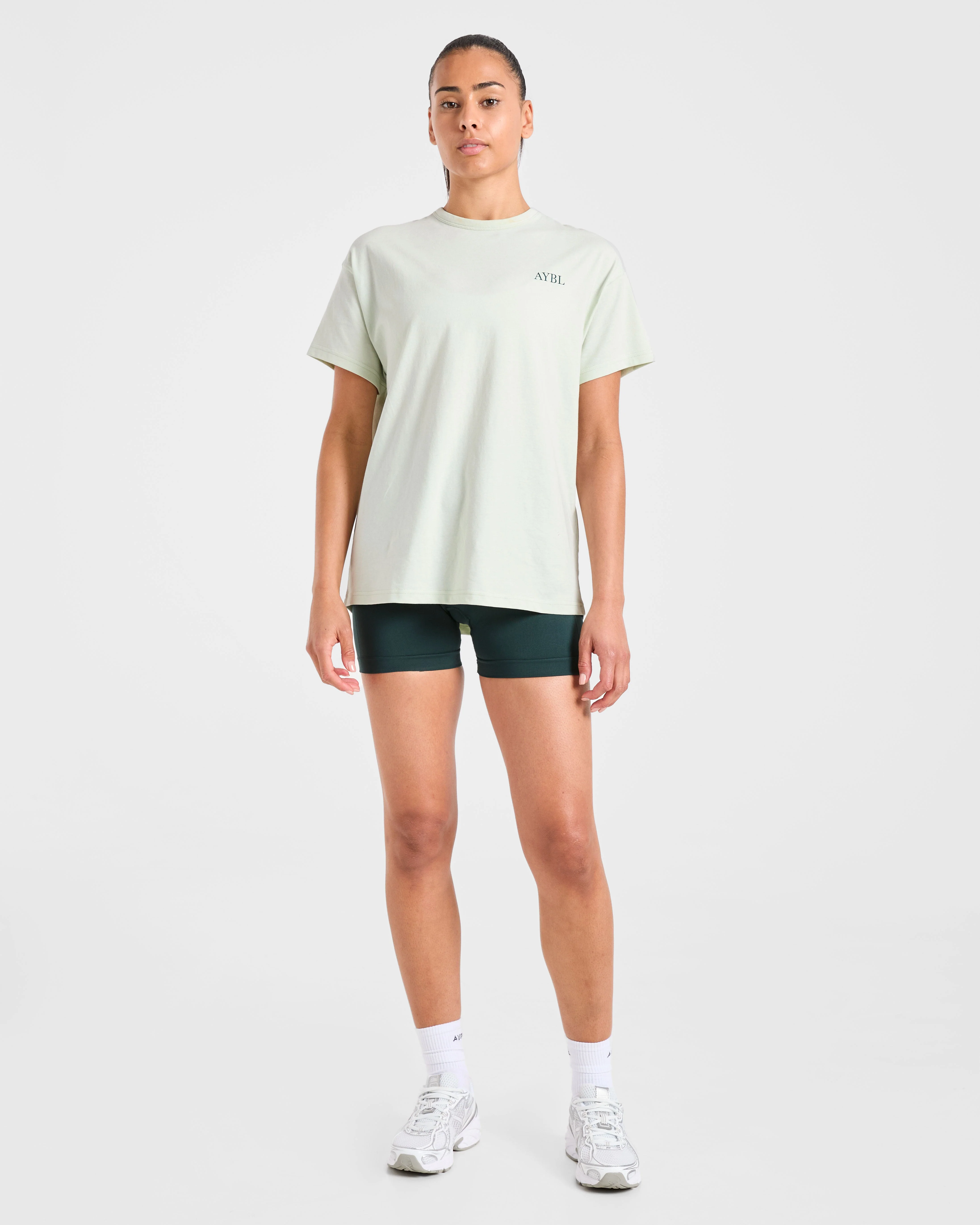 AYBL Sports Club Script Oversized T Shirt - Groen - Image 3