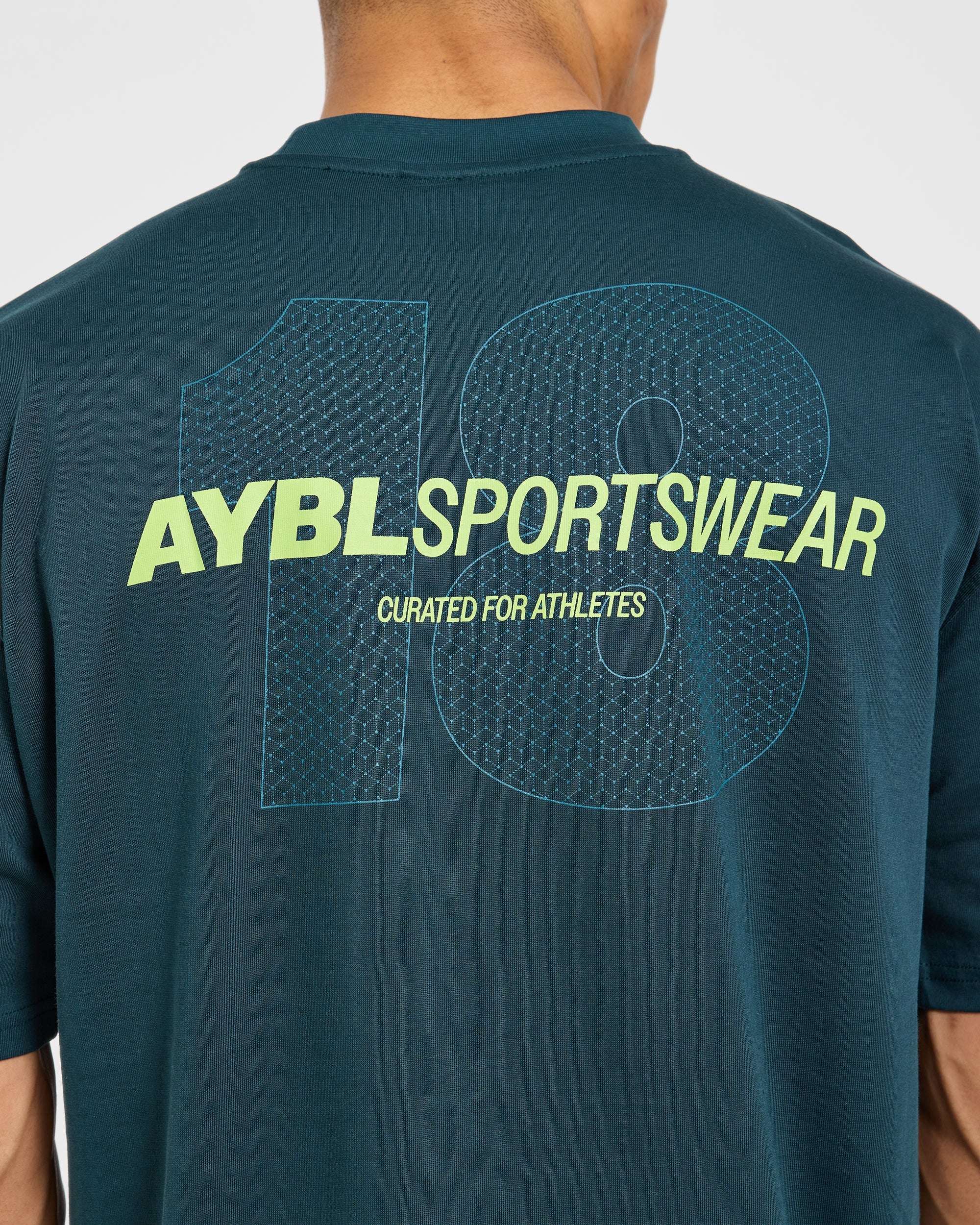 AYBL Sportswear 18 Oversized T Shirt - Teal Groen - Image 5