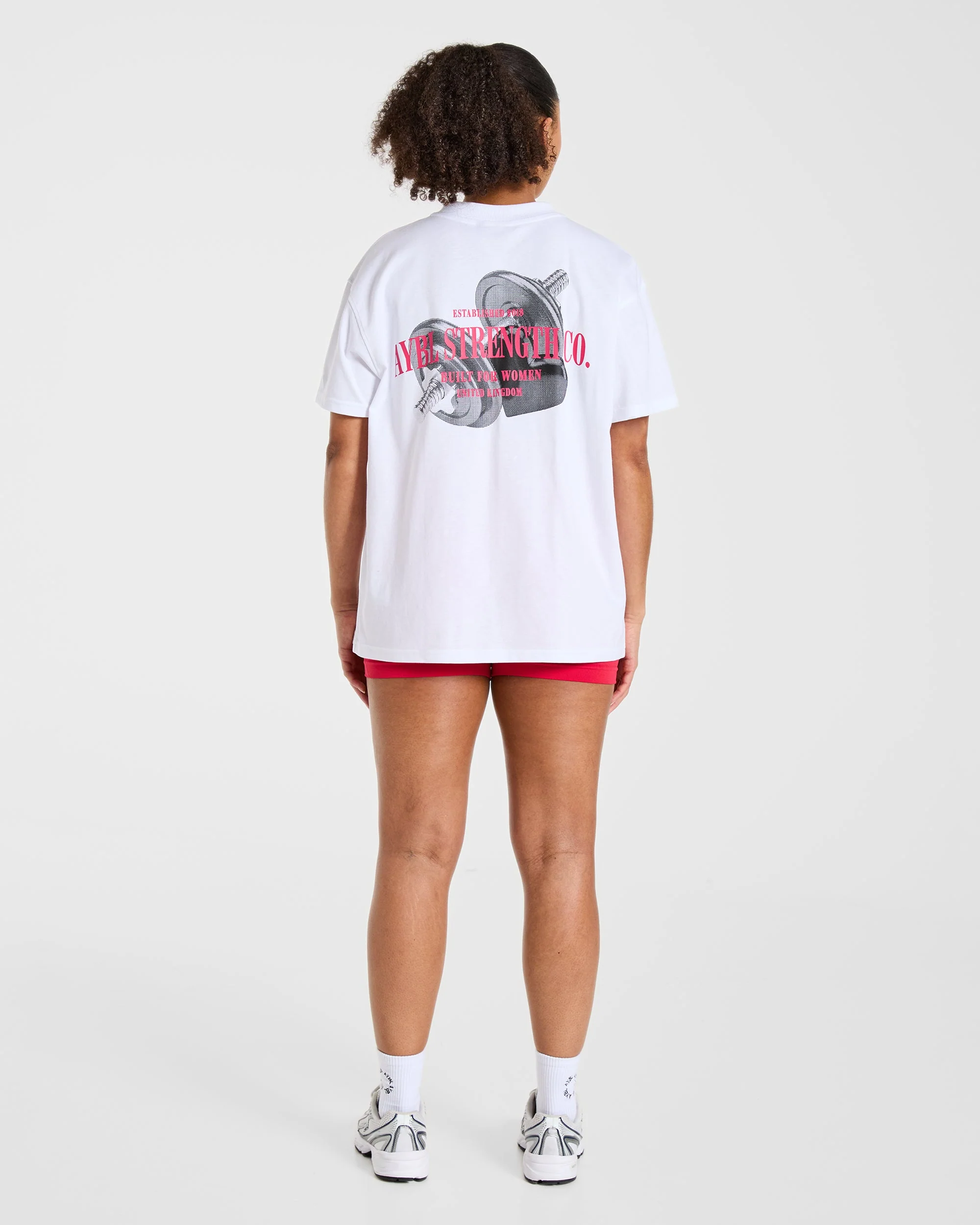 AYBL Strength Co Oversized T Shirt - Wit - Image 4