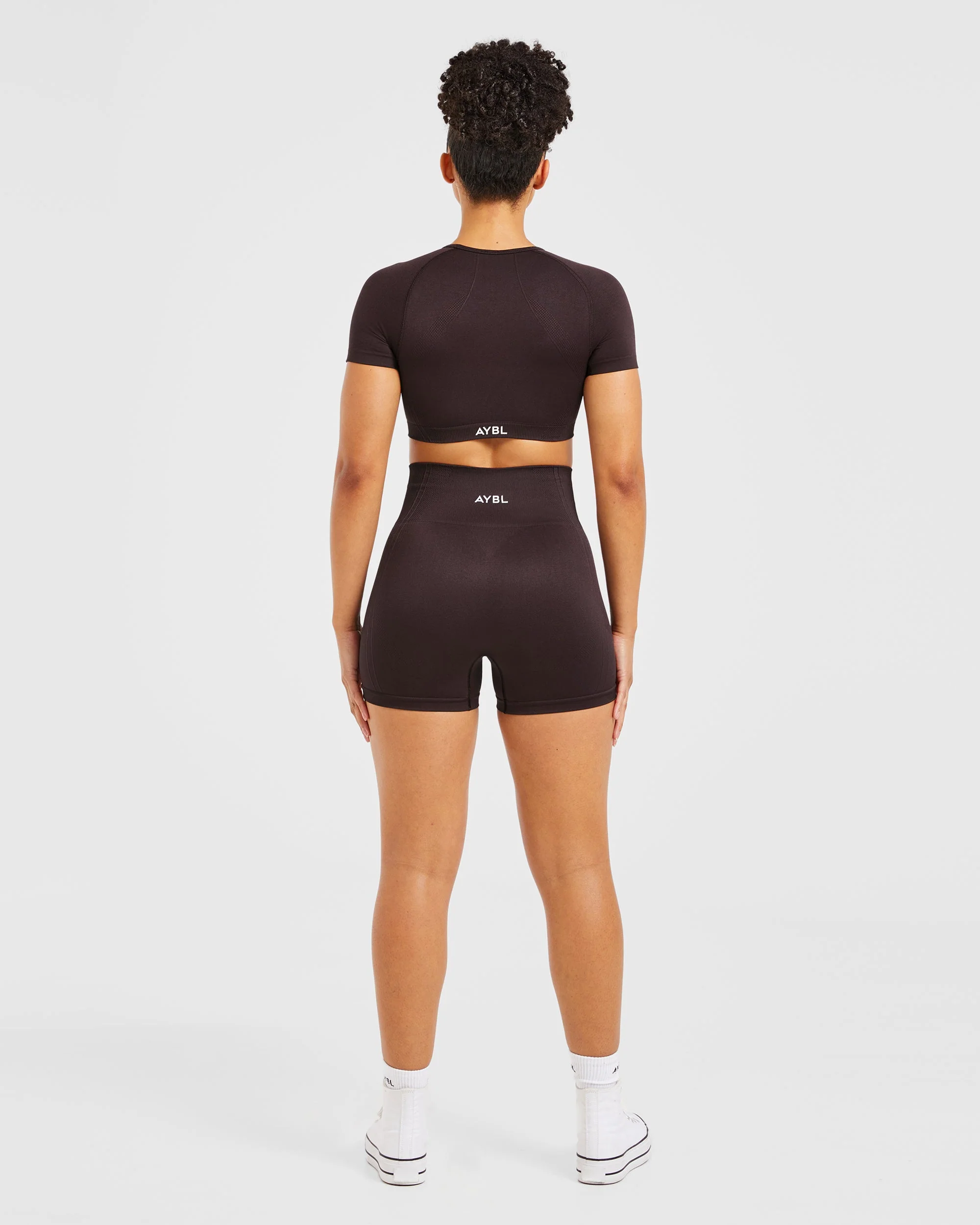 Balance V3 Seamless Crop Top - Dark Brown - Image 4