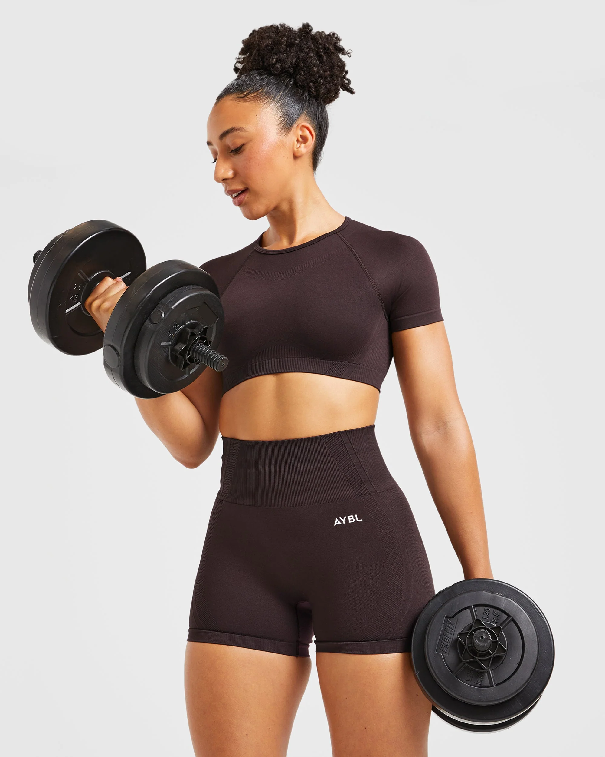 Balance V3 Seamless Crop Top - Dark Brown - Image 7