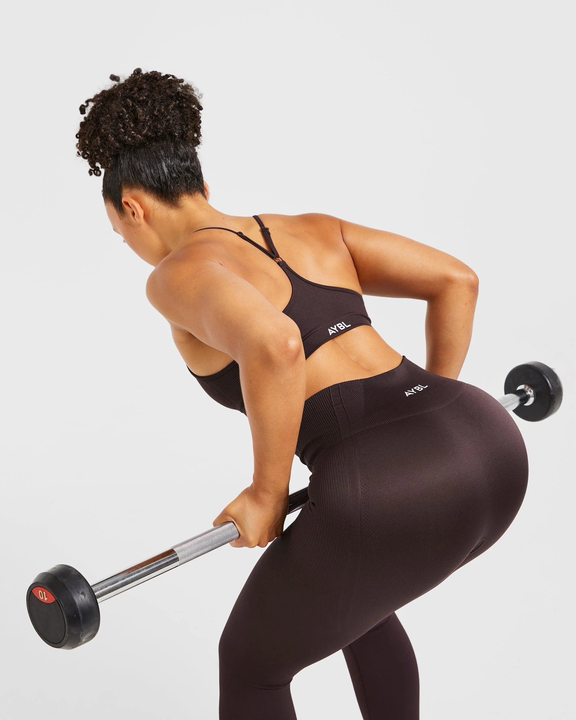 Balance V3 Seamless Strappy Sports Bra - Dark Bruin - Image 8