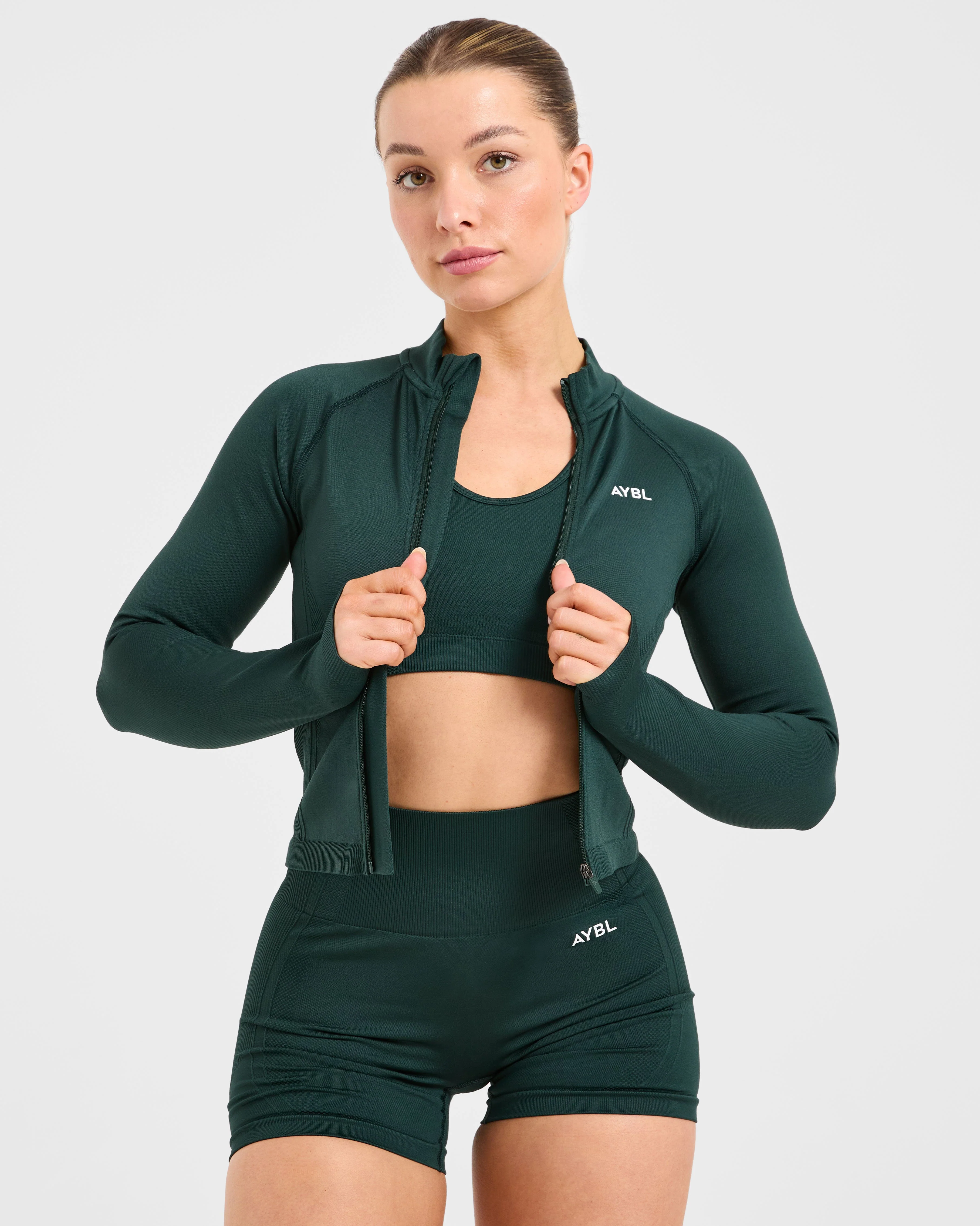 Balance V3 Seamless Zip Jacket - Dark Groen - Image 7