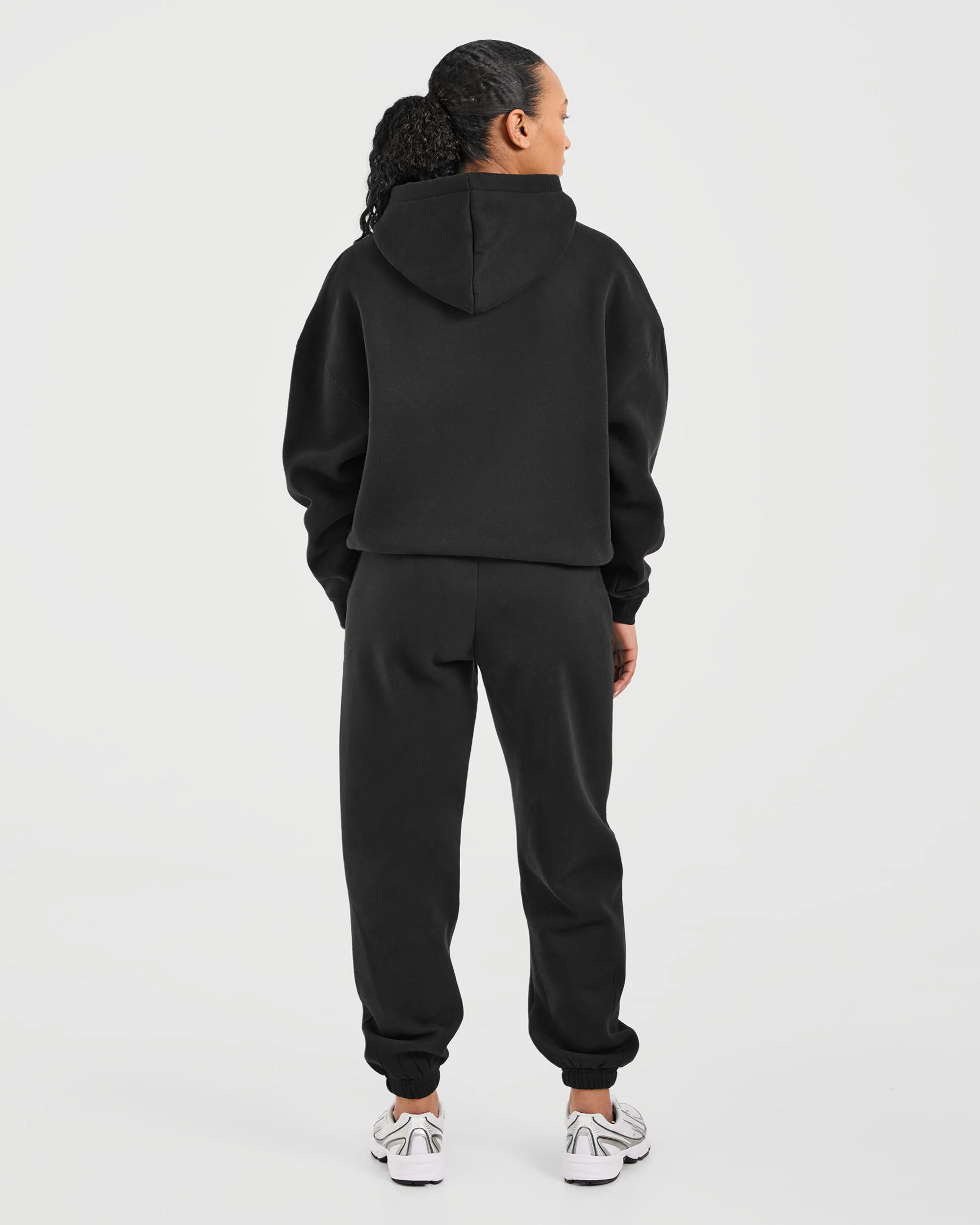 Classic Plush Oversized Joggers - Zwart - Image 4