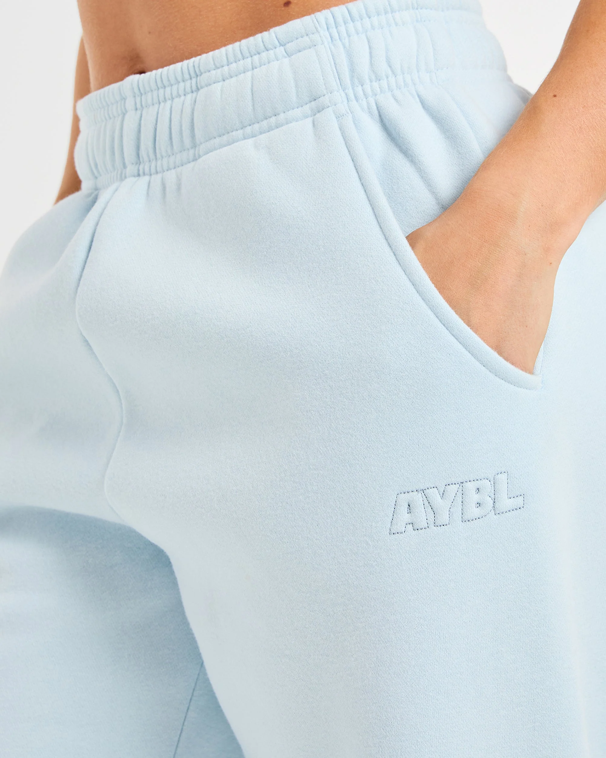 Classic Plush Oversized Joggers - Pastel Blauw - Image 5