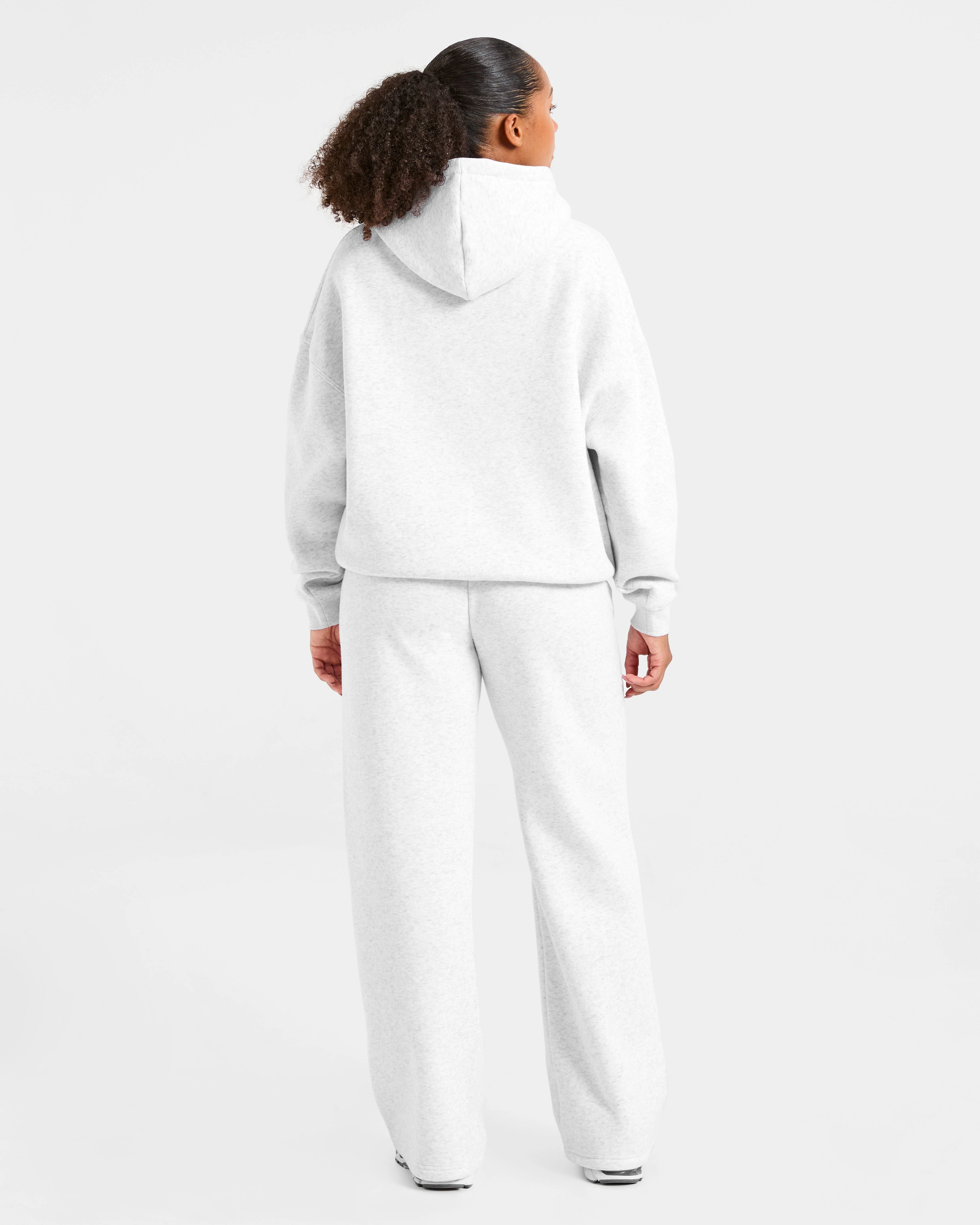 Classic Plush Oversized Straight Leg Joggers - Heather Grijs - Image 4