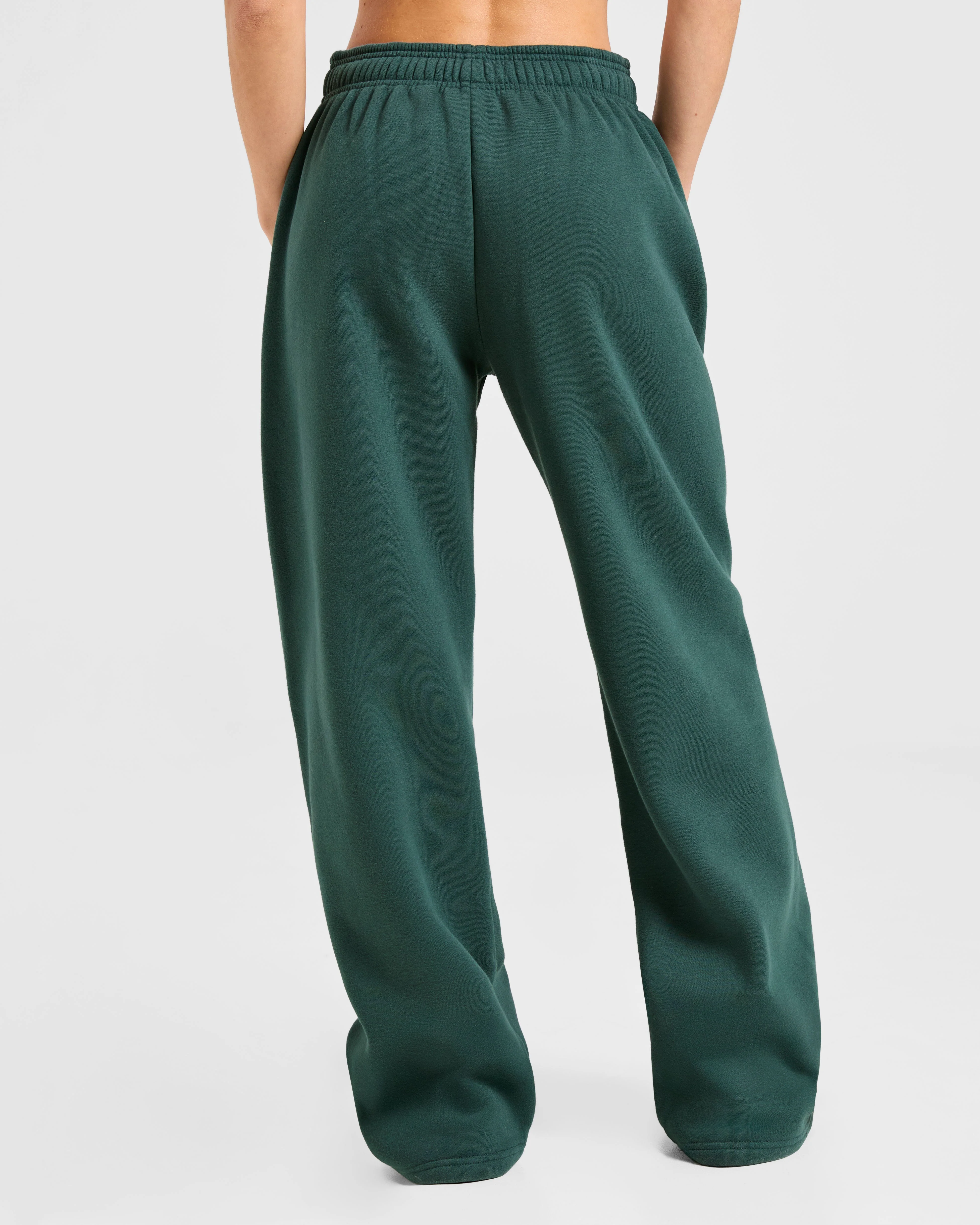 Classic Plush Oversized Straight Leg Joggers - Pine Groen - Image 2