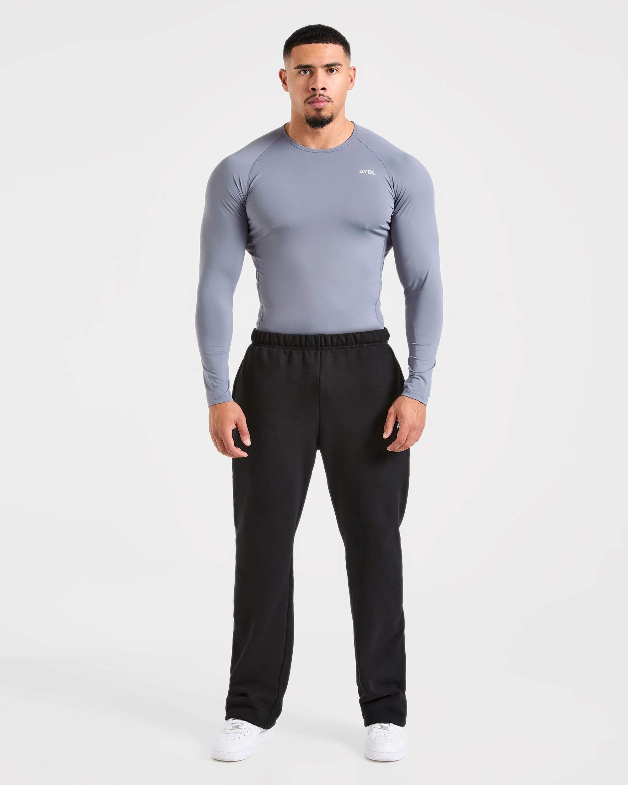 Compression Long Sleeve T Shirt - Slate Grijs - Image 3
