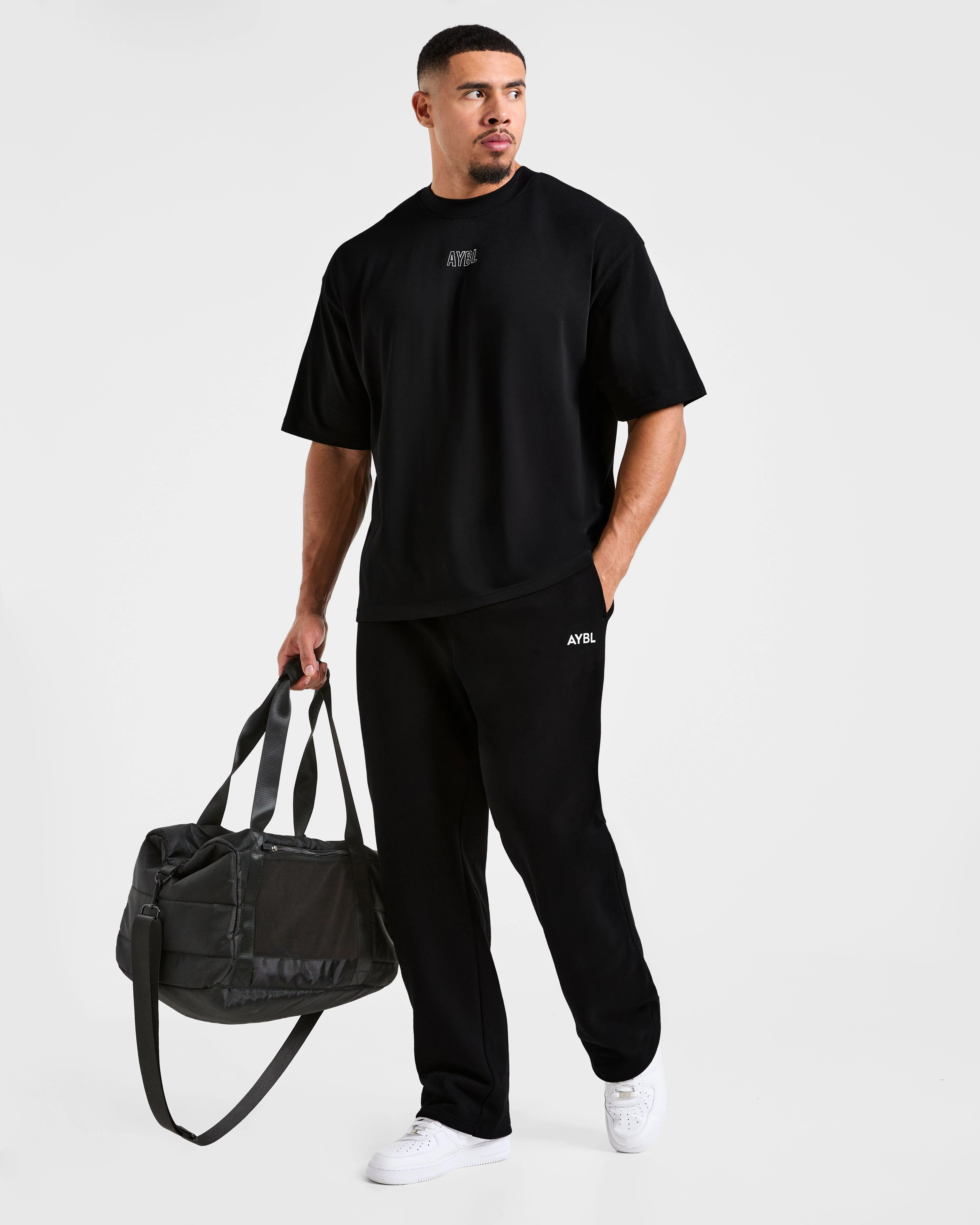 Doberman Strength Oversized T Shirt - Zwart/Rood - Image 7
