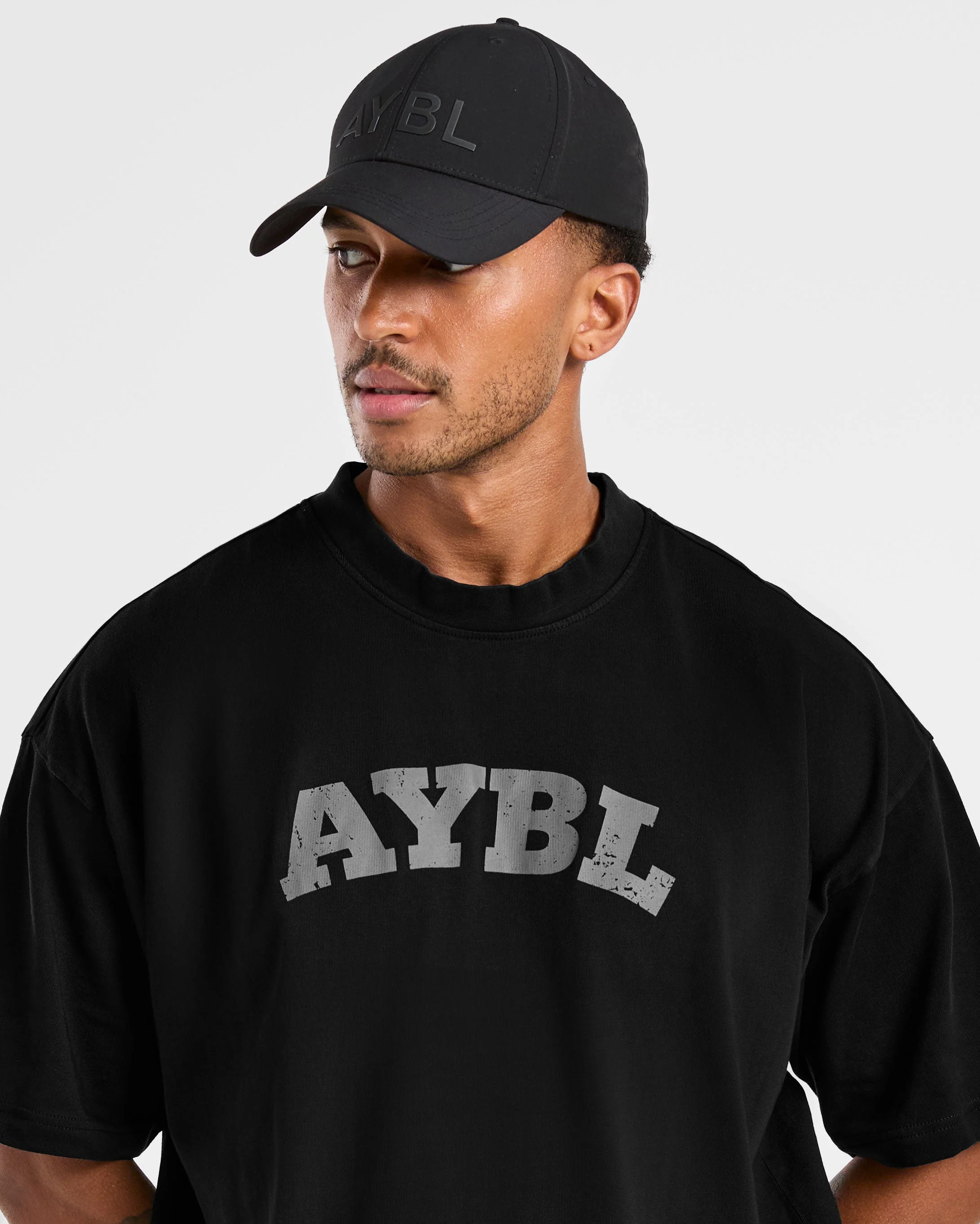 Elite Oversized T Shirt- Zwart/Charcoal - Image 8