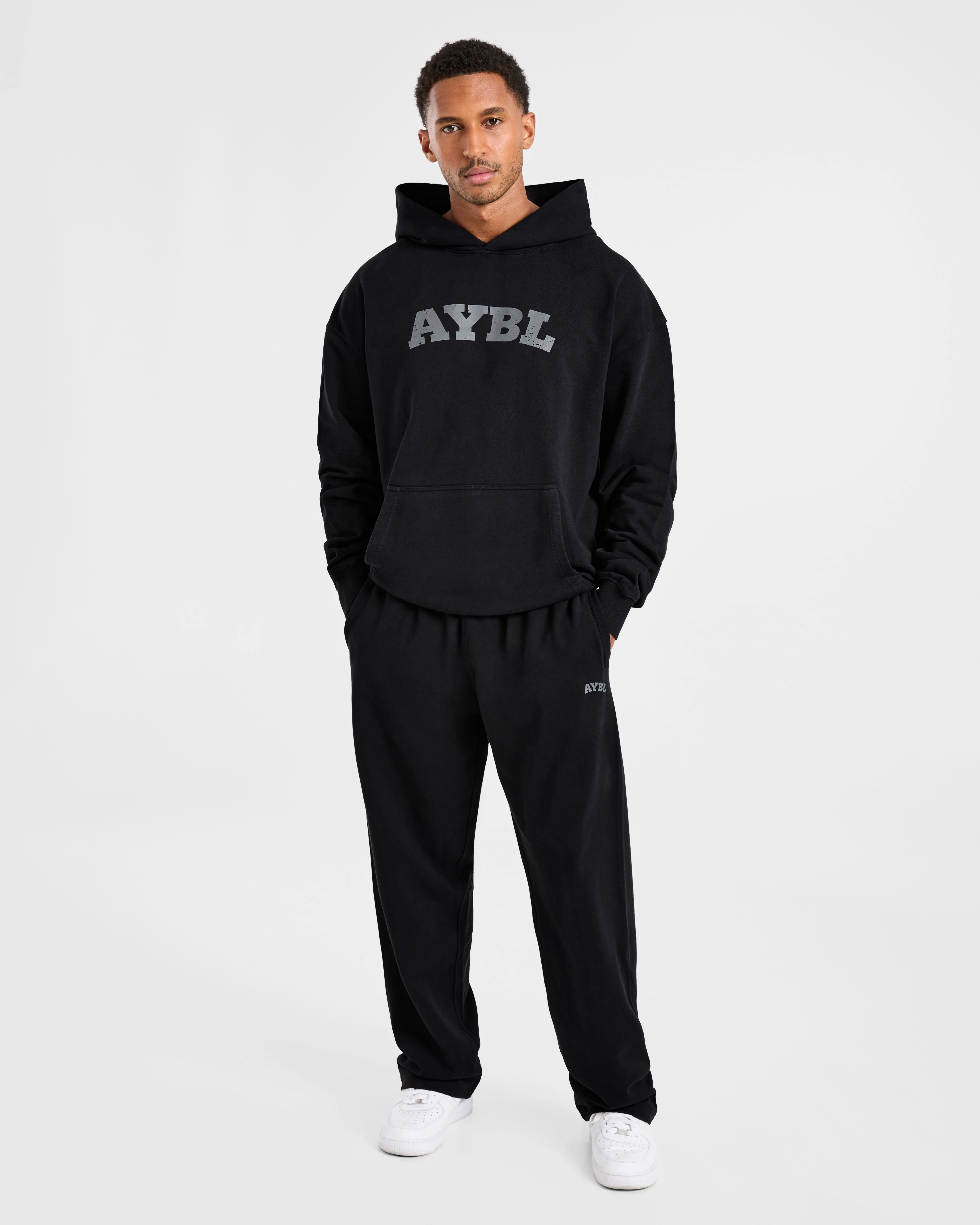 Elite Straight Leg Joggers - Zwart/Charcoal - Image 3