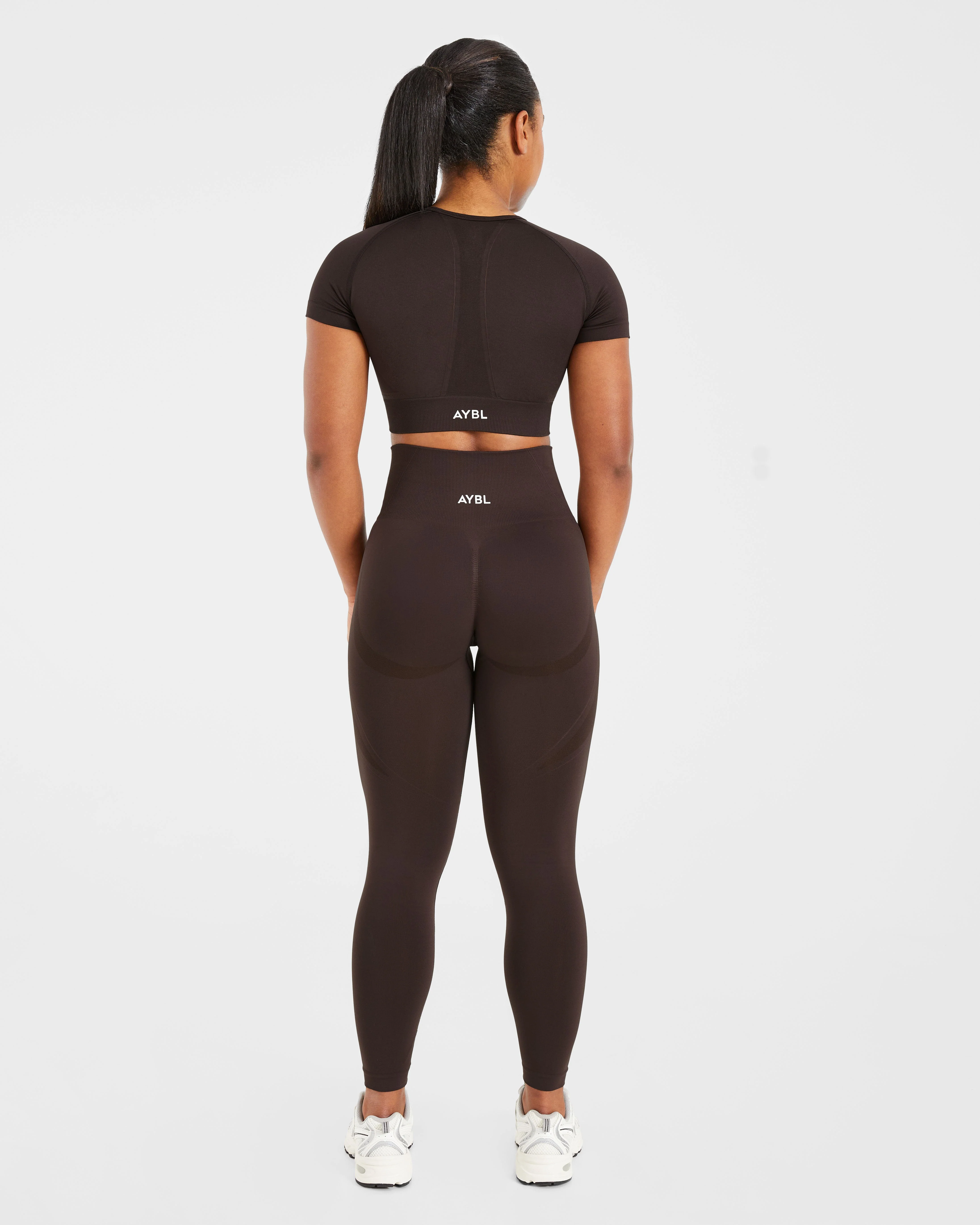 Empower Seamless Crop Top - Cocoa Bruin - Image 4
