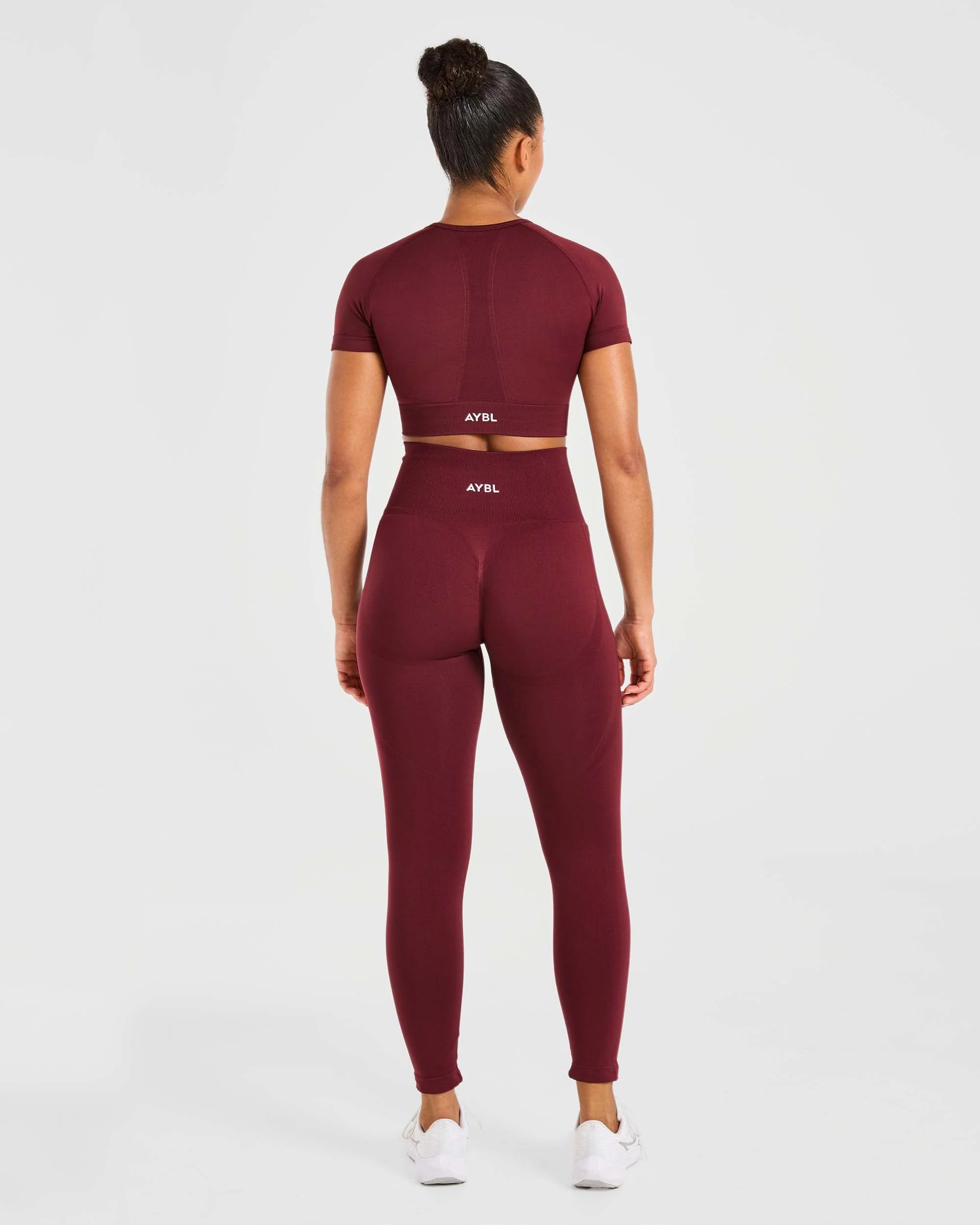 Empower Seamless Crop Top - Rood Wine - Image 4