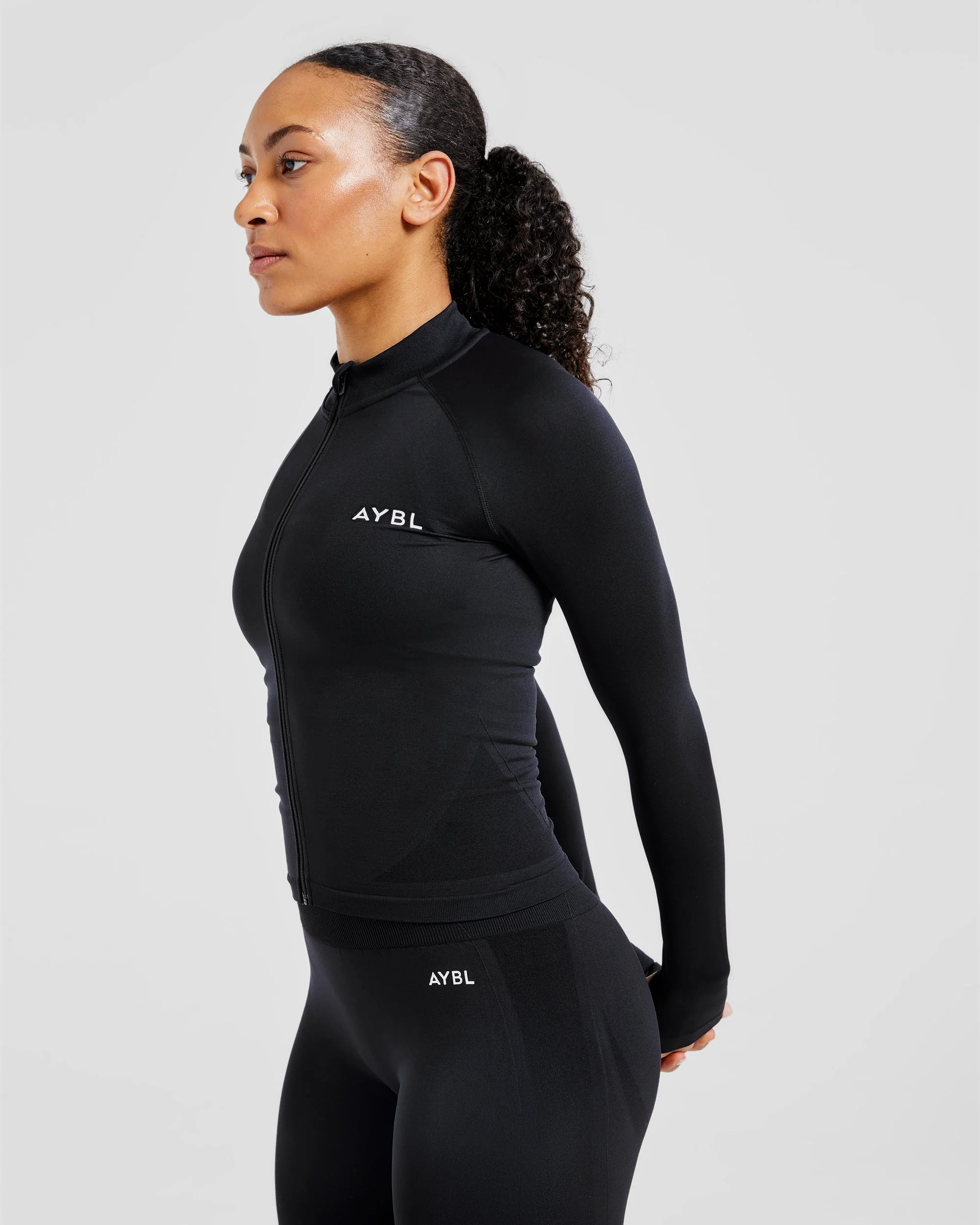 Empower Seamless Full Zip Jacket - Zwart - Image 8