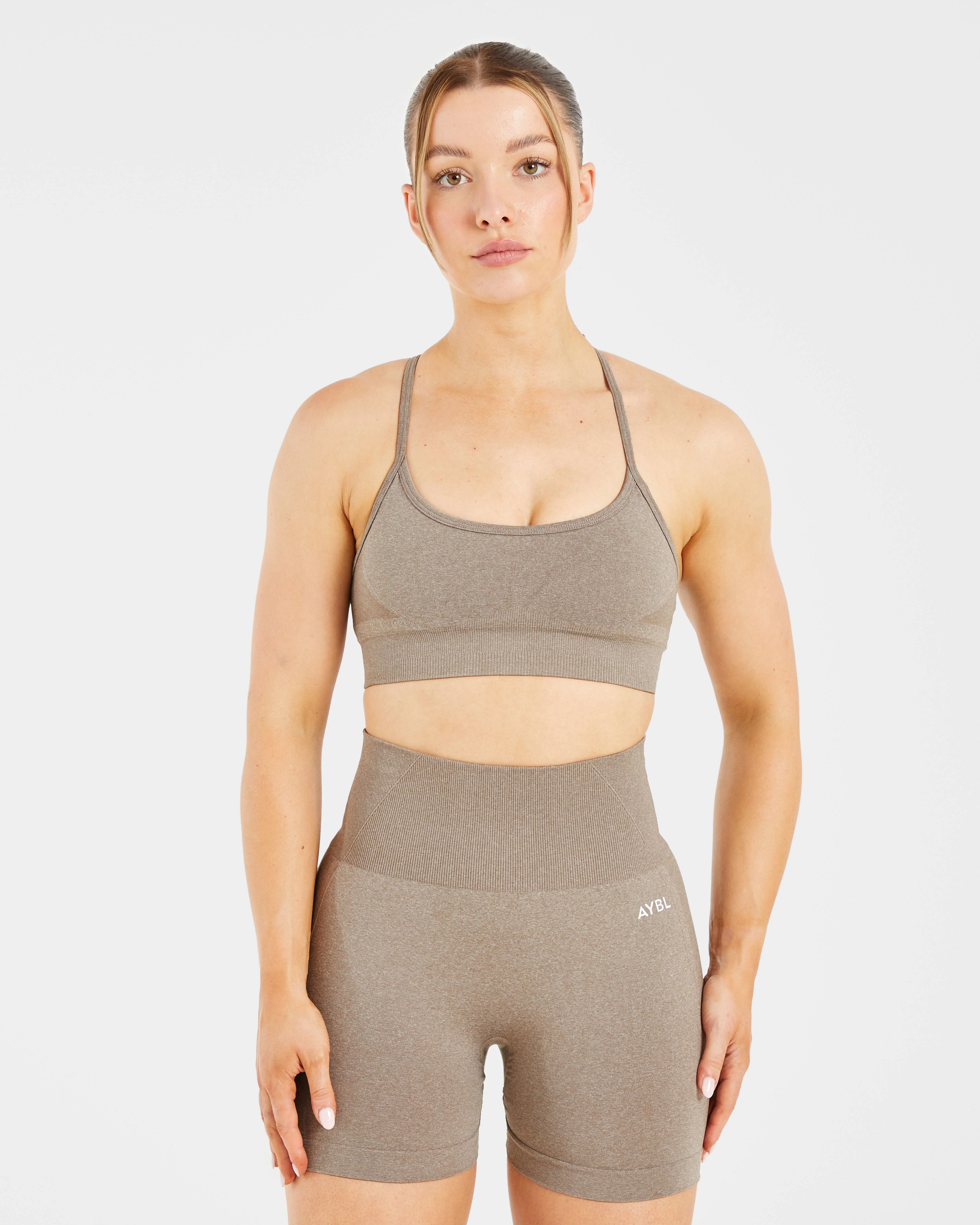 Empower Seamless Sports Bra - Taupe Marl