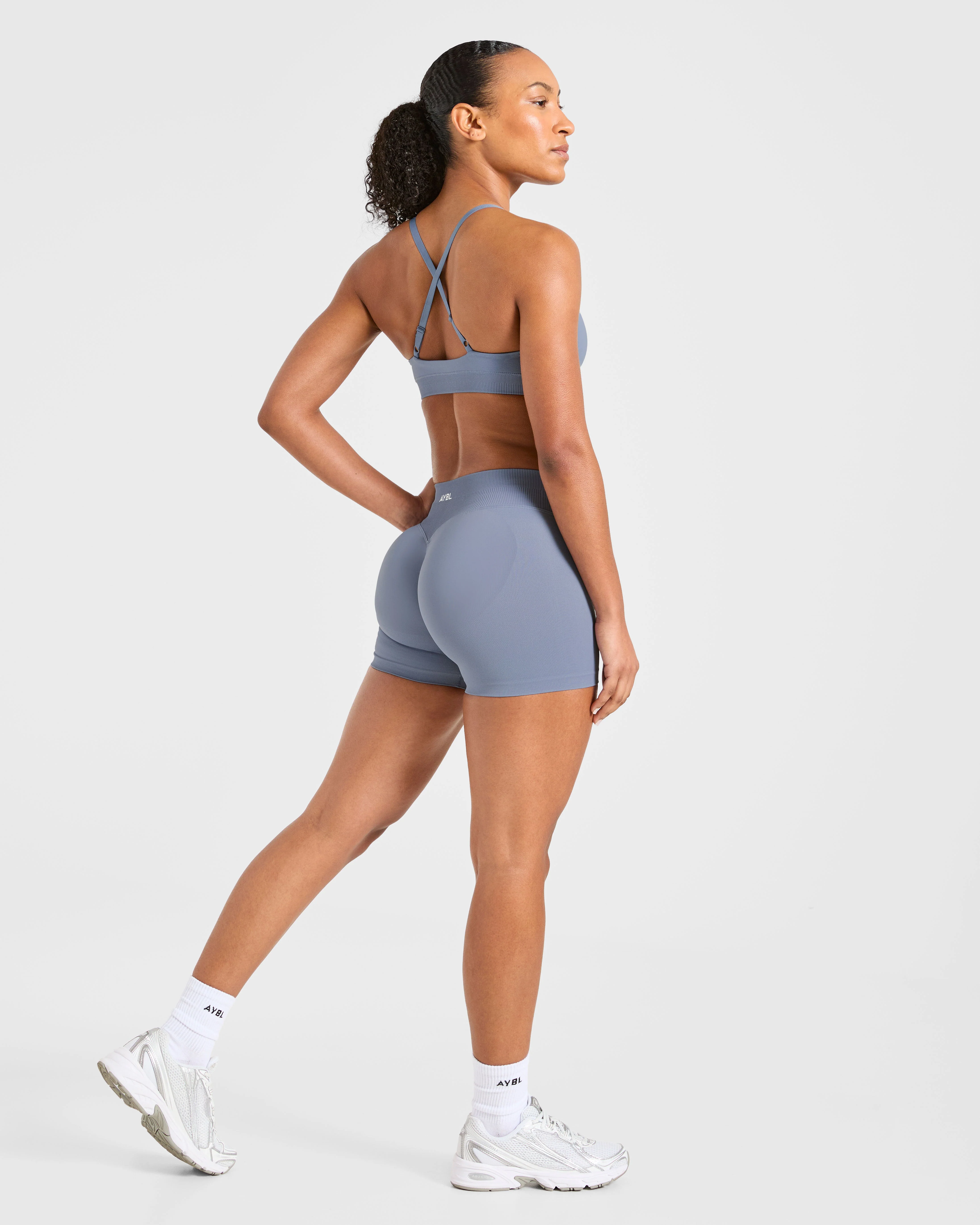 Enhance Seamless Shorts | 3.5" - Slate Blauw - Image 4