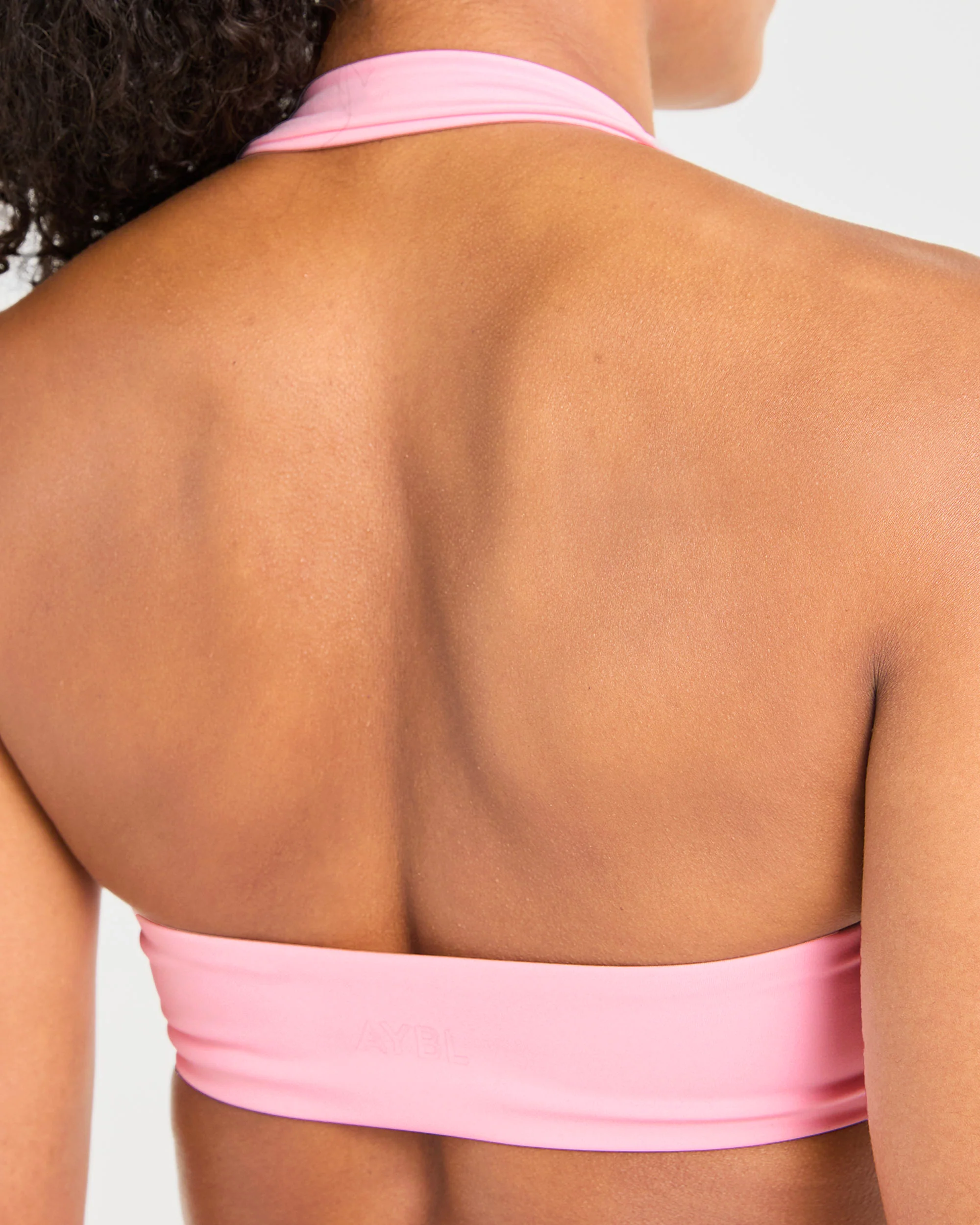 Essential Halterneck Sports Bra - Baby Roze - Image 7