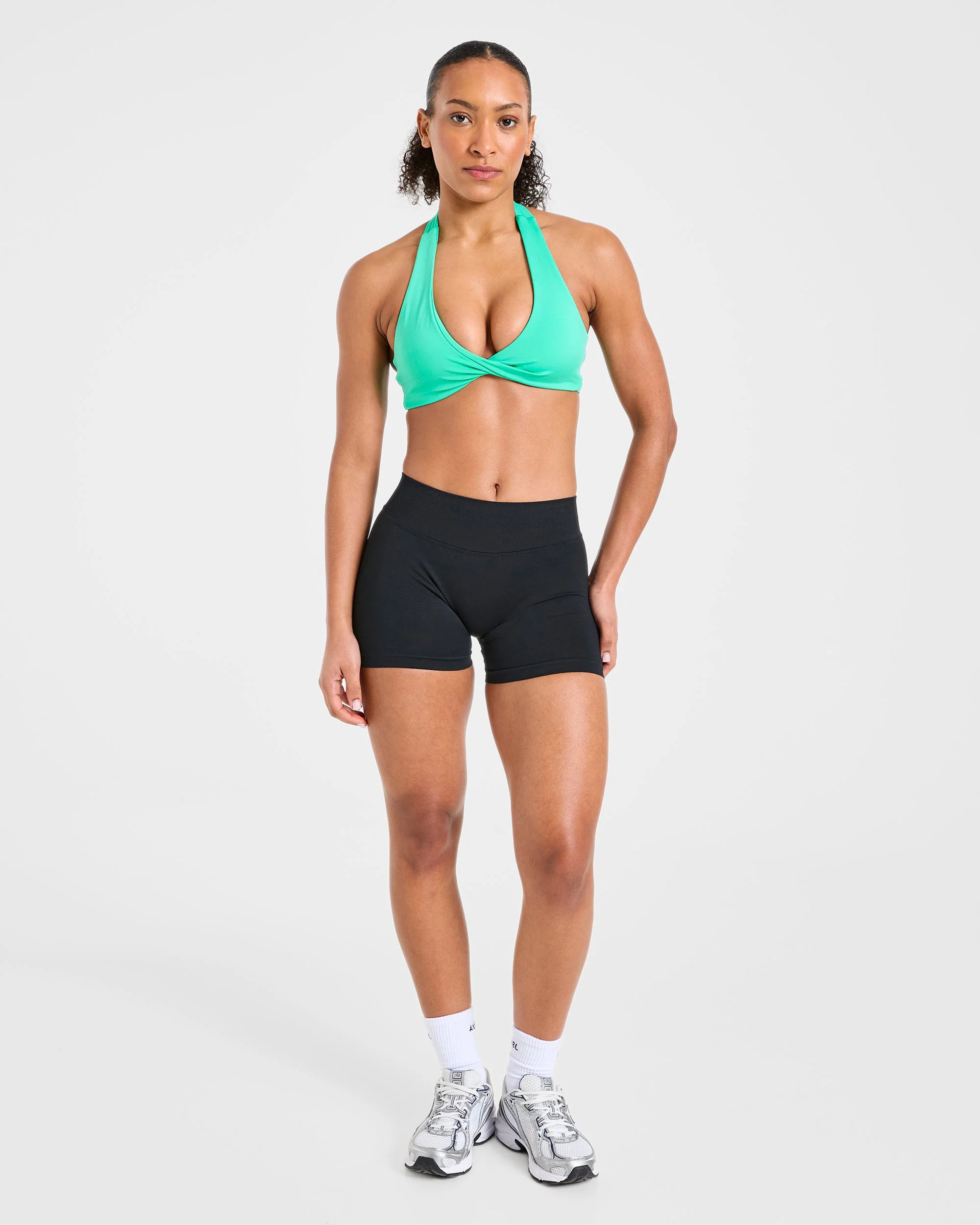 Essential Halterneck Sports Bra - Mint Groen - Image 3