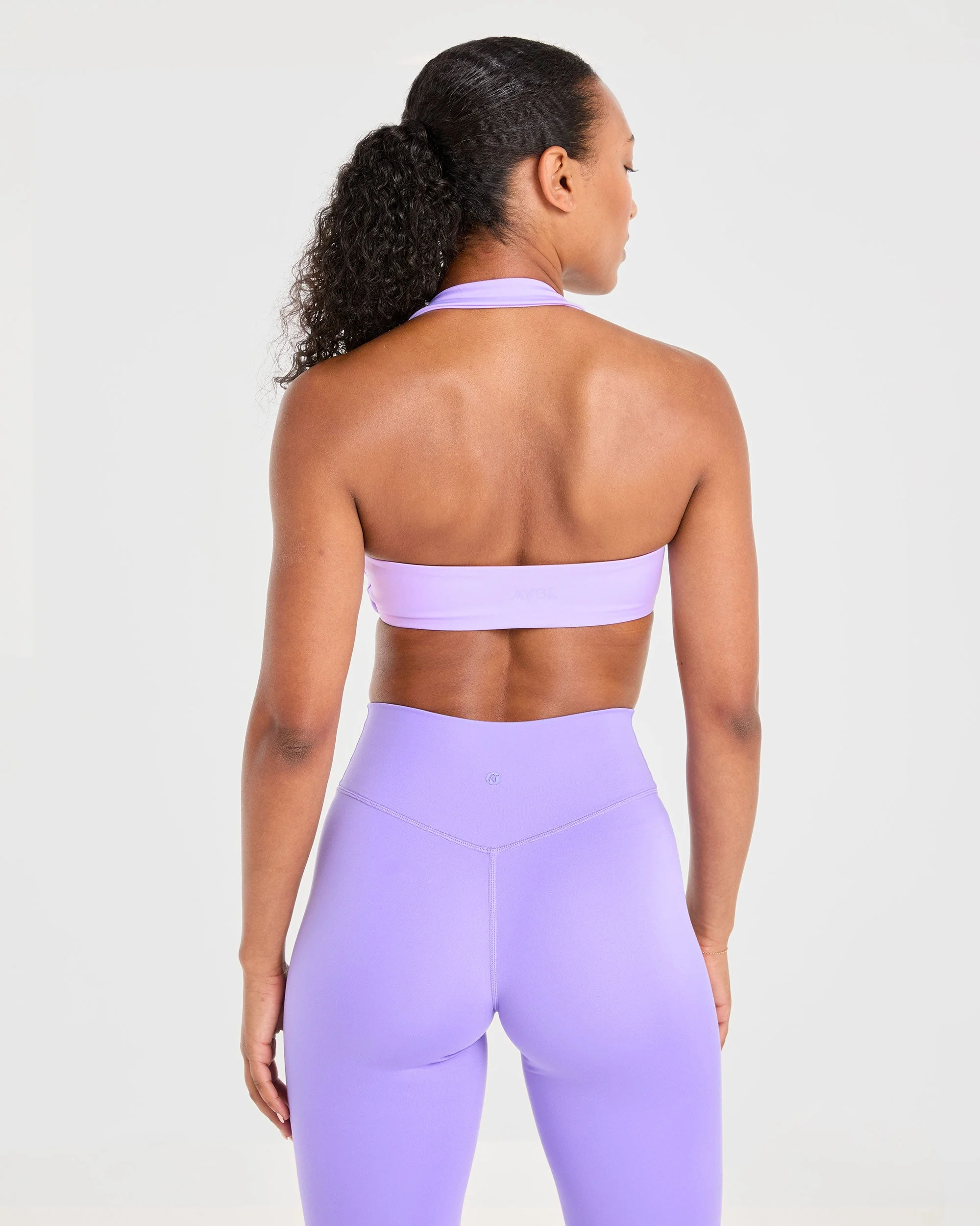 Essential Halterneck Sports Bra - Pastel Paars - Image 2